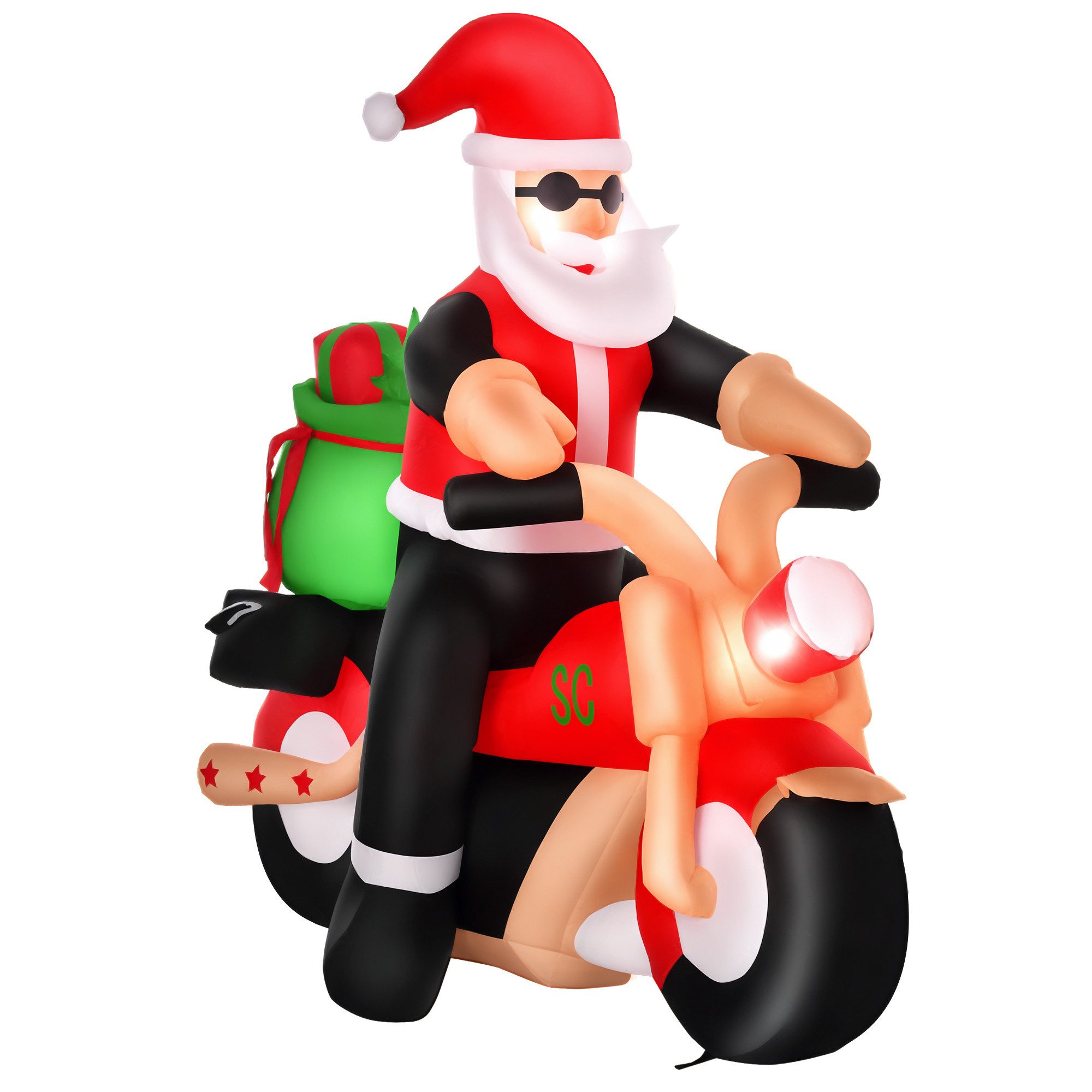 FELIXLEO Weihnachtsmann Weihnachtsdeko Aufblasbarer Weihnachtsmann (1 St)