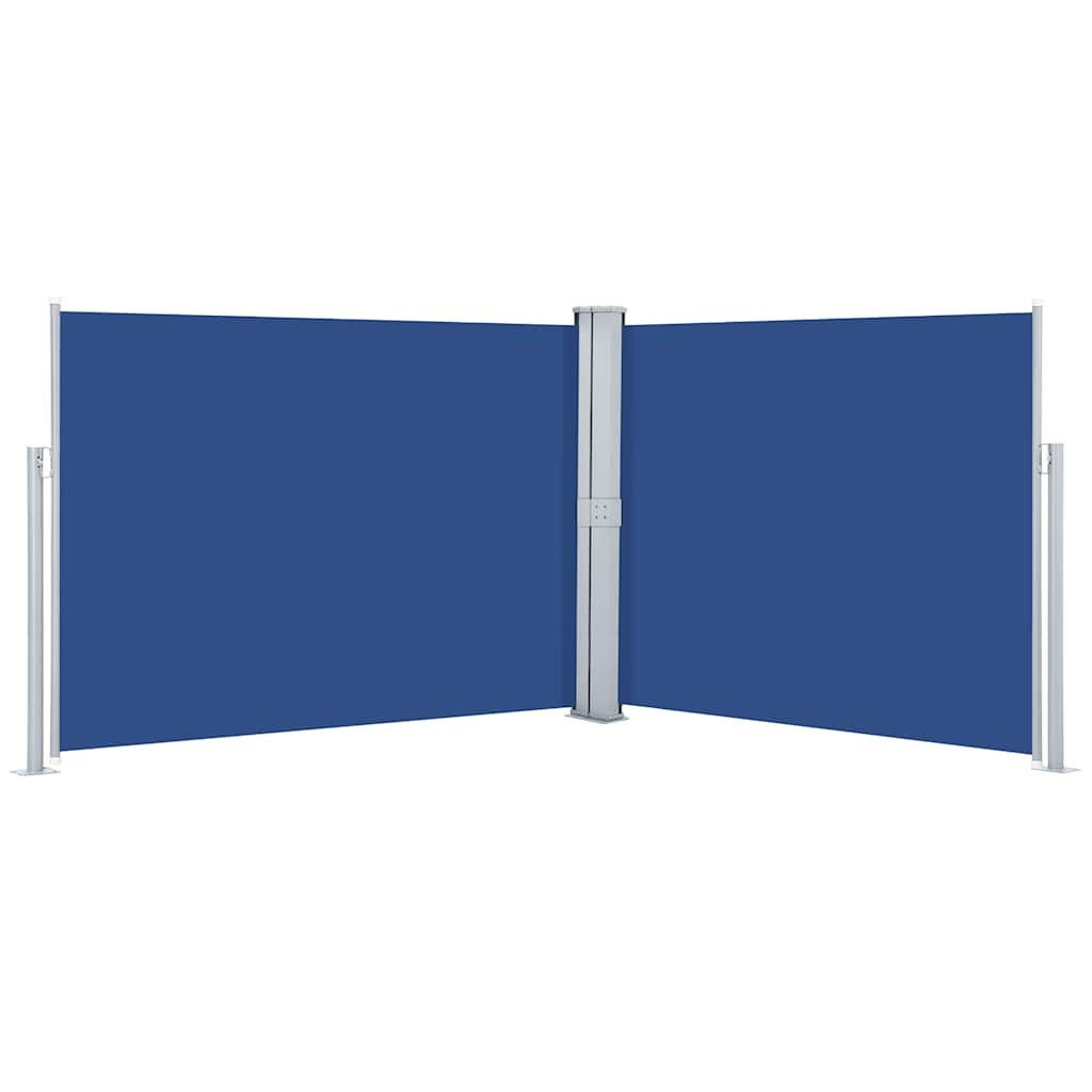 Seitenmarkise Ausziehbare Seitenmarkise Blau 140 x 1000 cm