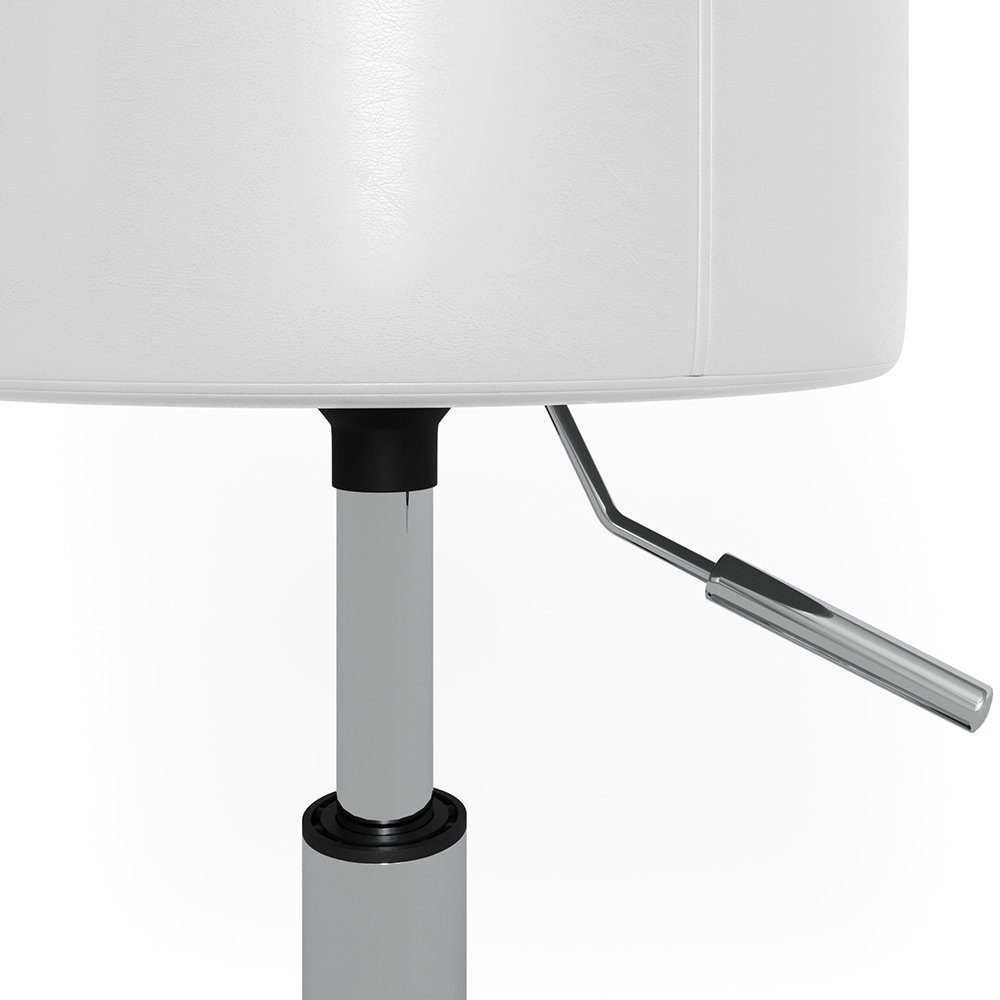 Weiß Sitzfläche Sitzhocker (Einzelartikel), Höhenverstellbar mit Schminkhocker drehbare Griff 360° Vicco