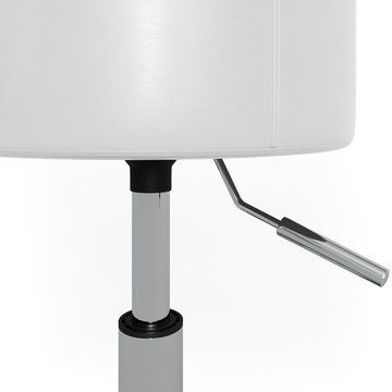 Vicco Sitzhocker Schminkhocker Höhenverstellbar Weiß mit Griff (Einzelartikel), 360° drehbare Sitzfläche
