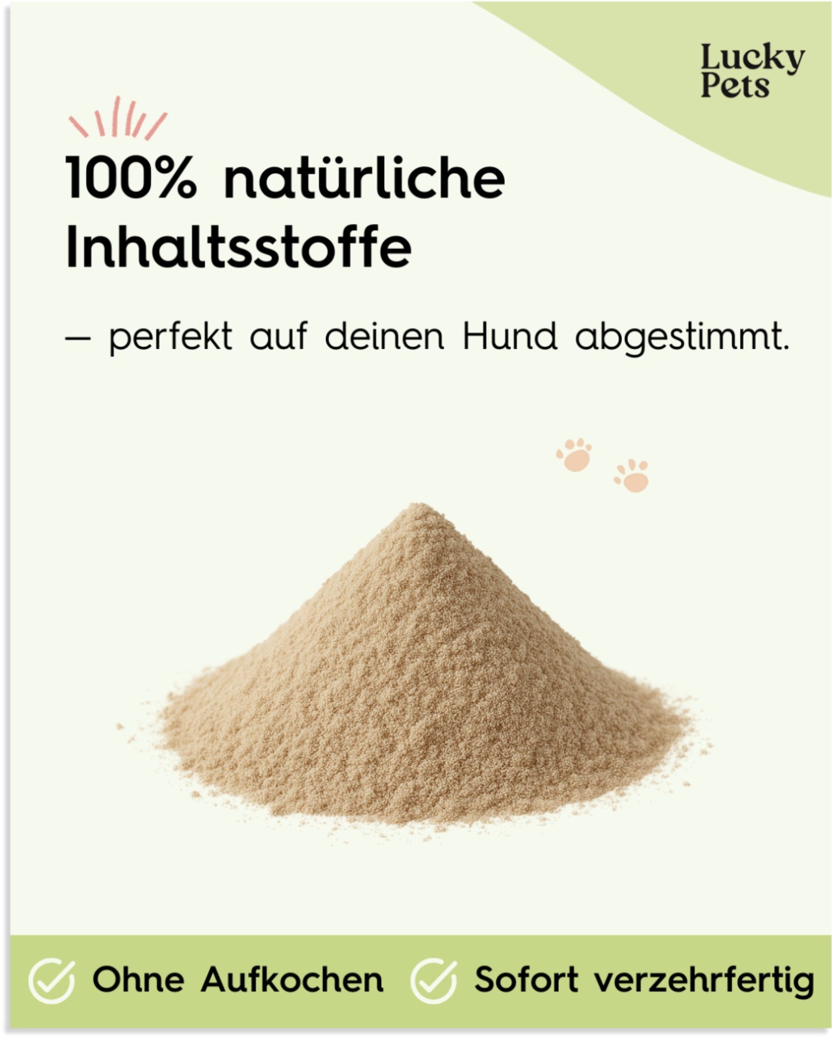 Lucky Pets Magenpulver für Hunde - mit Ulmenrinde, unterstützt Darmflora, Nahrungsergänzungsmittel für: Hunde