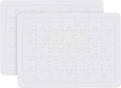 VBS Puzzle Blanko-Puzzle, Puzzleteile, 35 Teile 29 cm x 21 cm 2er-Pack