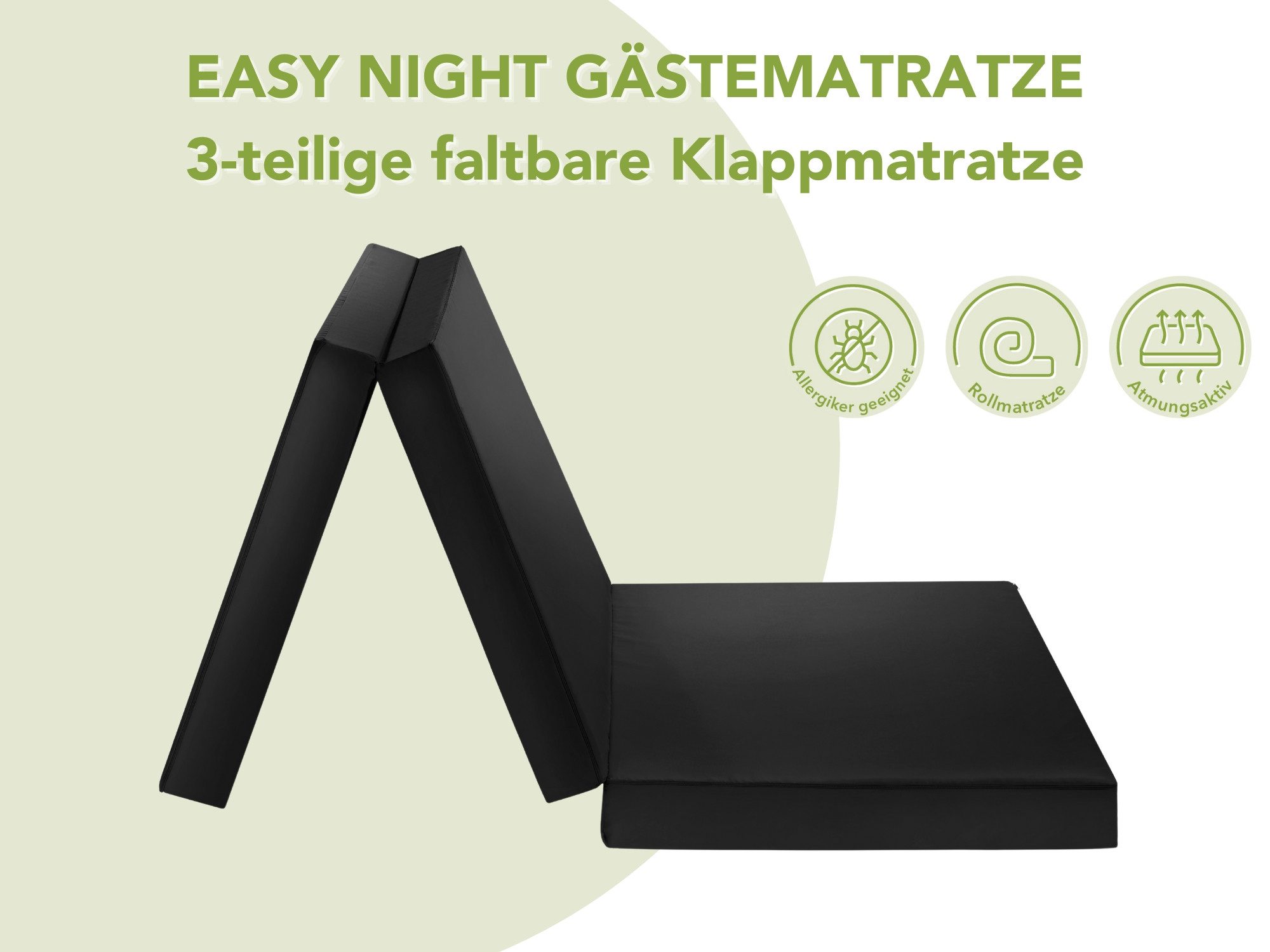 Klappmatratze Faltmatratze 60x190 cm, klappbare Gästematratze, günstig online kaufen