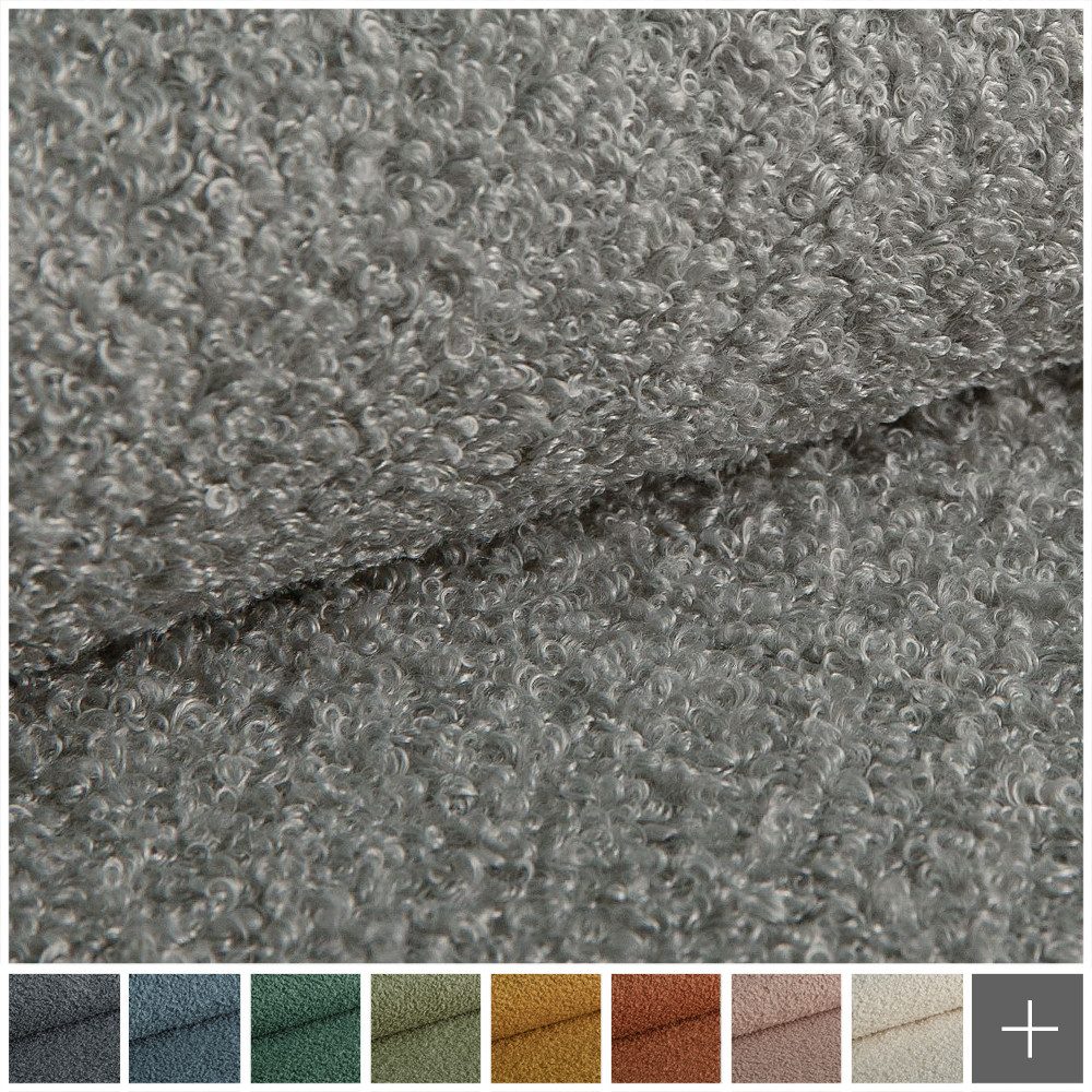 novely® Stoff CENTRO Bouclé Polsterstoff, Weich, pflegeleicht & robust, Wasser- und schmutzabweisend, voluminös, langlebig, Meterware, 1lfm