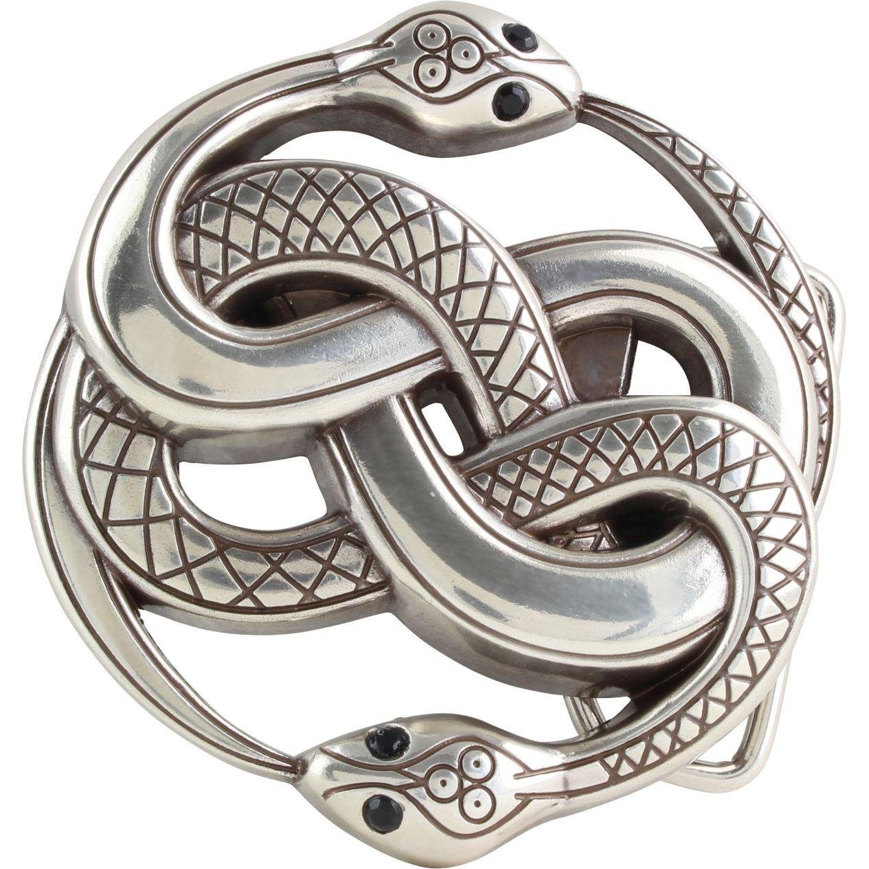 BELTINGER Gürtelschnalle Snakes 4,0 cm - Buckle Schlange Wechselschließe Gürtelschließe 40mm - (1-St)
