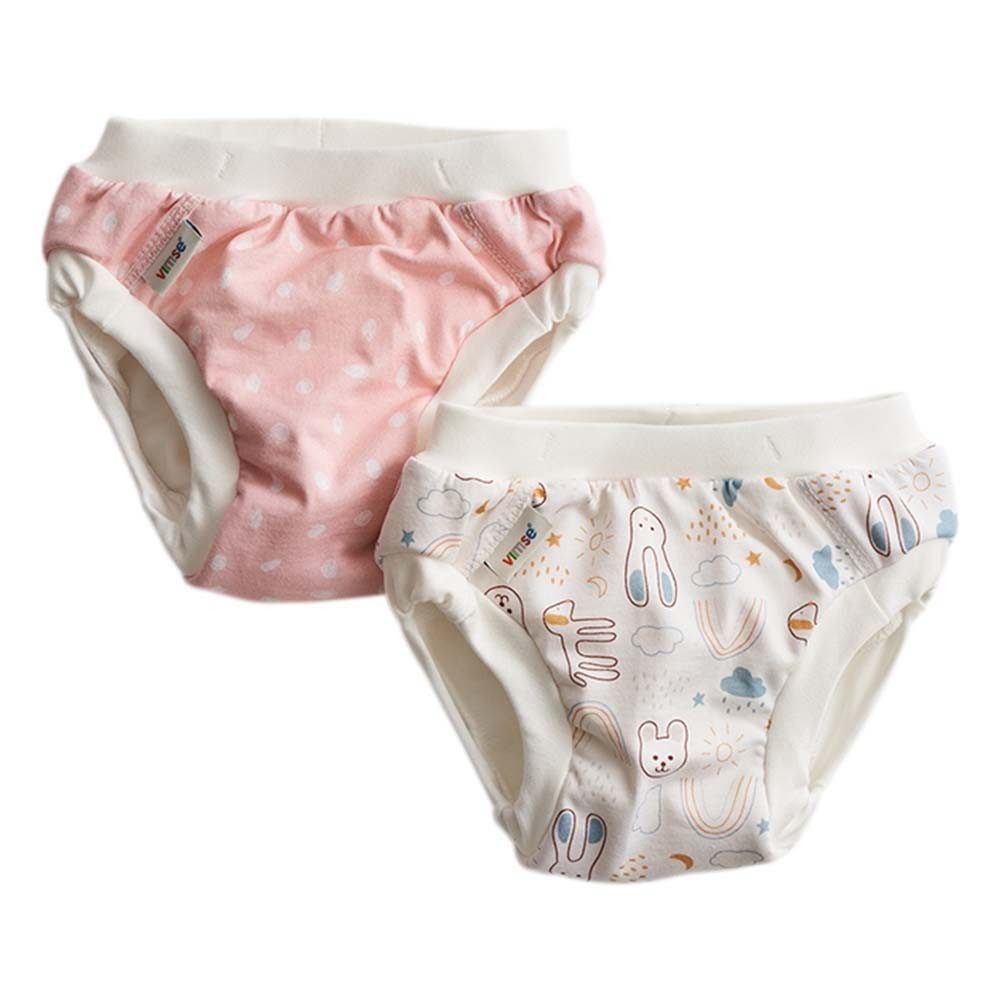 ImseVimse Windeln Trainerhosen - Pink Dots/White Teddy Größe XL 2er Pack