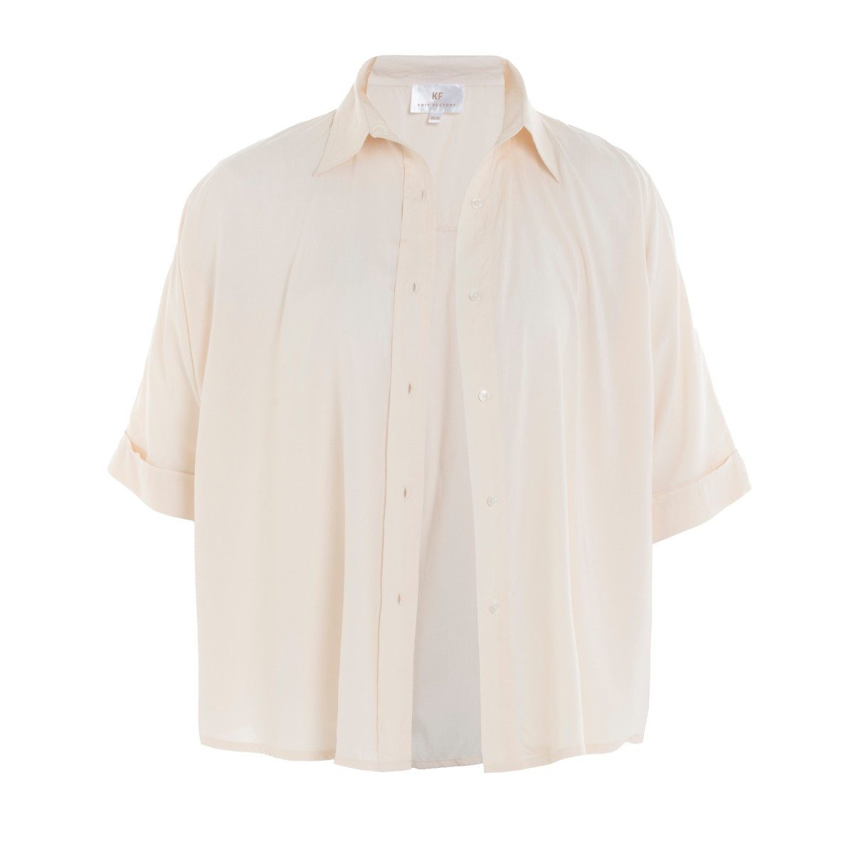 Knit Factory Klassische Bluse Nova Bluse Beige 40/42 (Set, 1-tlg., Spar-Set) Strick accesoires Wohnen sale winter herbst deko mode Damen Herren