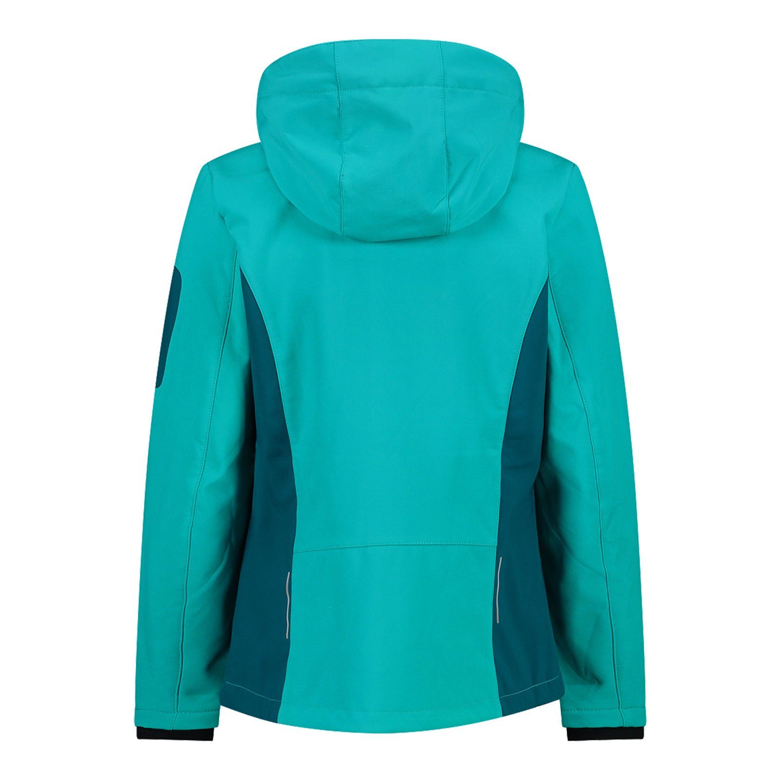 Oberarm Hood E726 CMP Softshelljacke Jacket am Reißverschlusstasche Woman mit Zip lagoon
