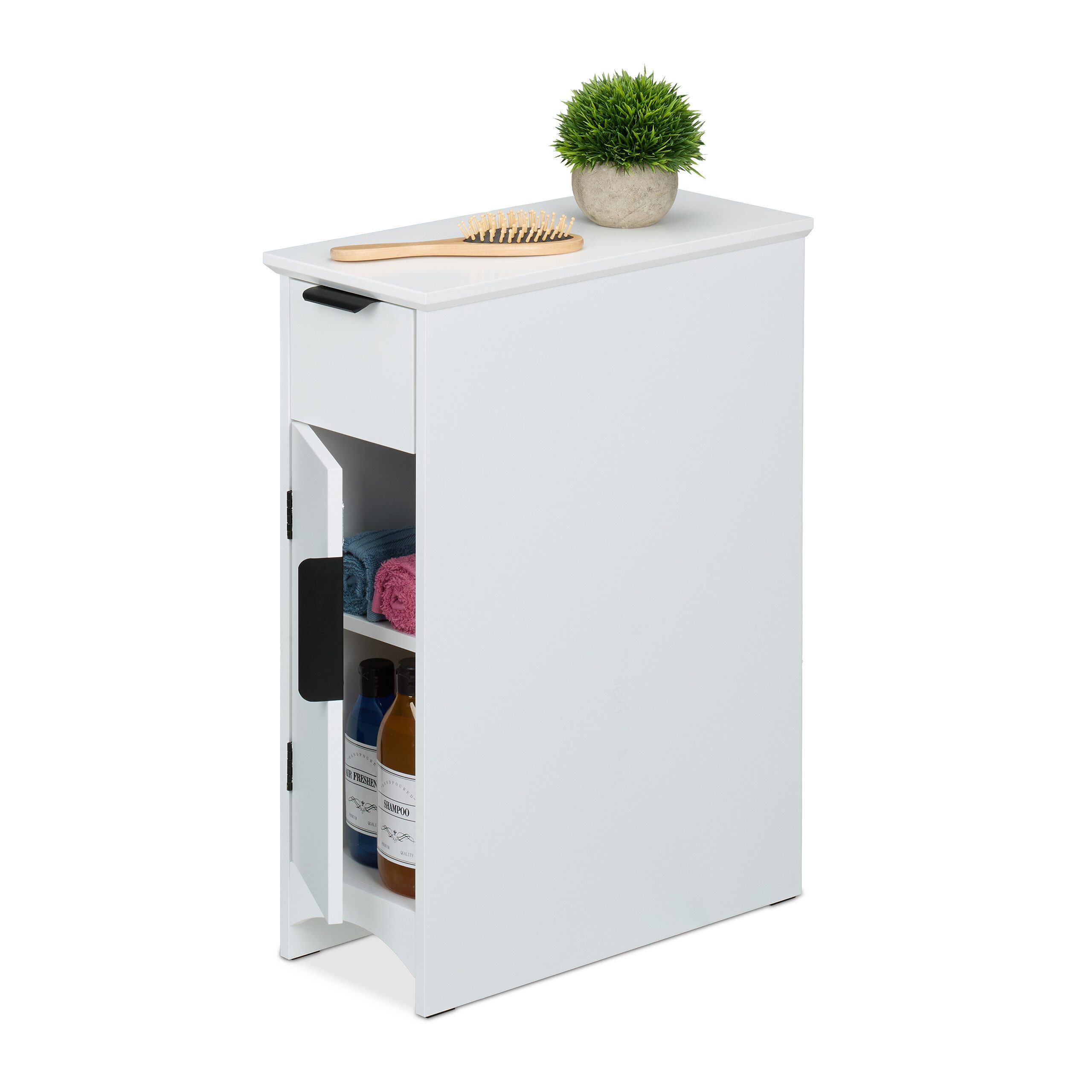 relaxdays Standregal Nischenschrank mit Schublade und Tür günstig online kaufen