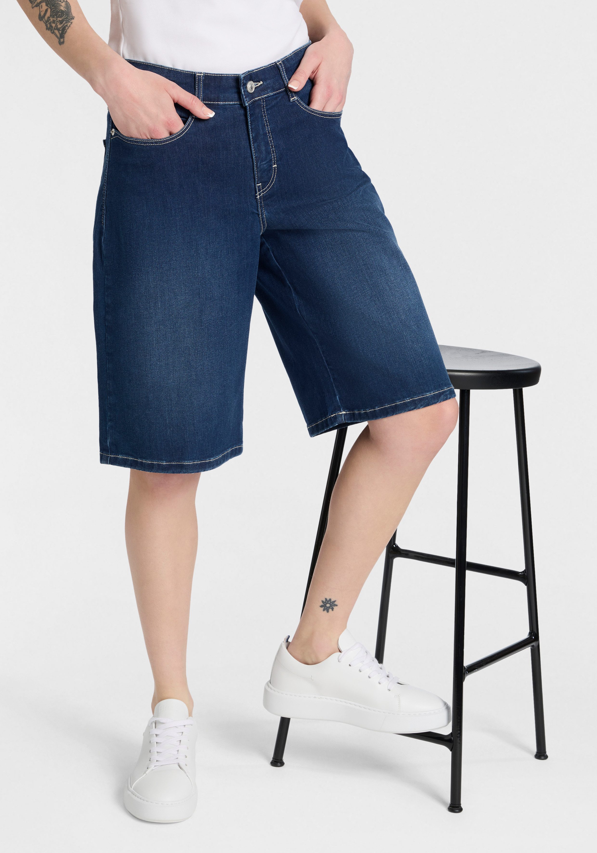 MAC Bermudas DREAM WIDE Bermuda Jeans mit weitem Bein