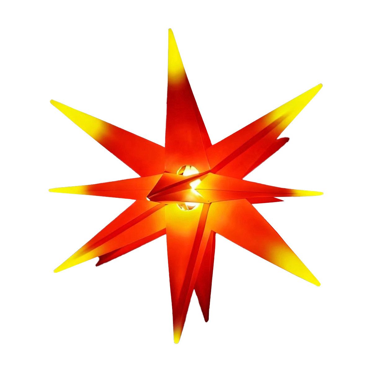 Guru-Shop LED-Stern für außen 3D Außenstern Kaspar, Weihnachtsstern,.., Leuchtmittel inklusive