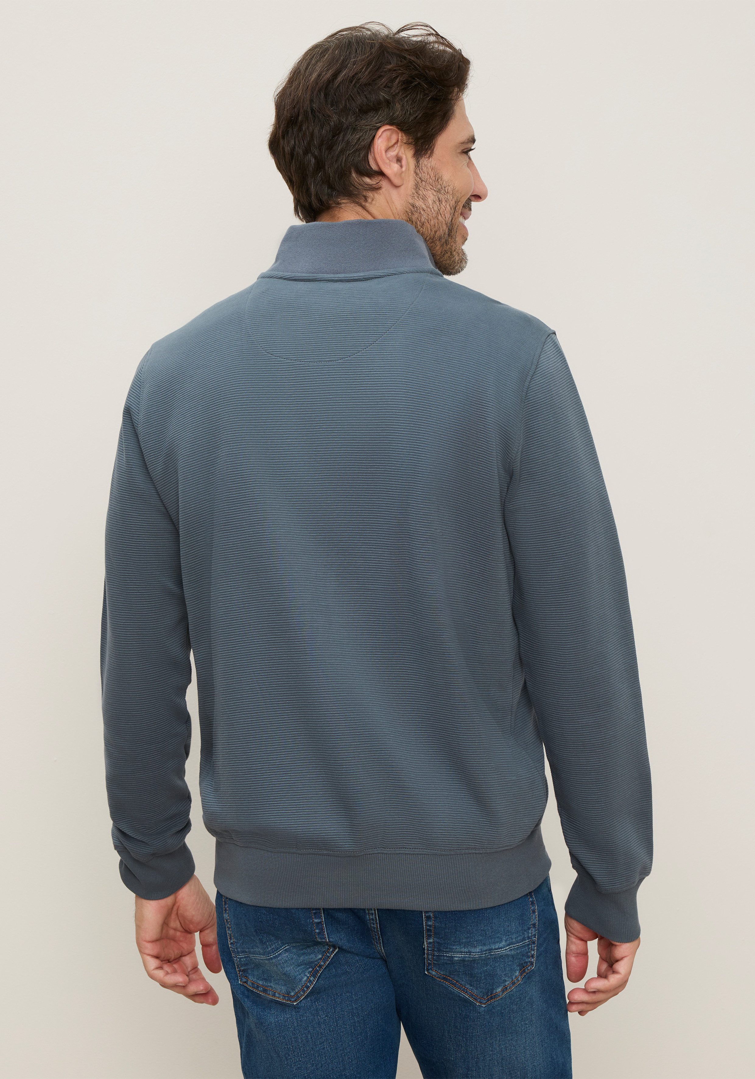 Man's World Sweatshirt - Sportiv gepflegte Optik für Alltag und Freizeit gerippter Oberstoff, Reissverschlusstasche, Kontrastakzente – Bild 3 von 5