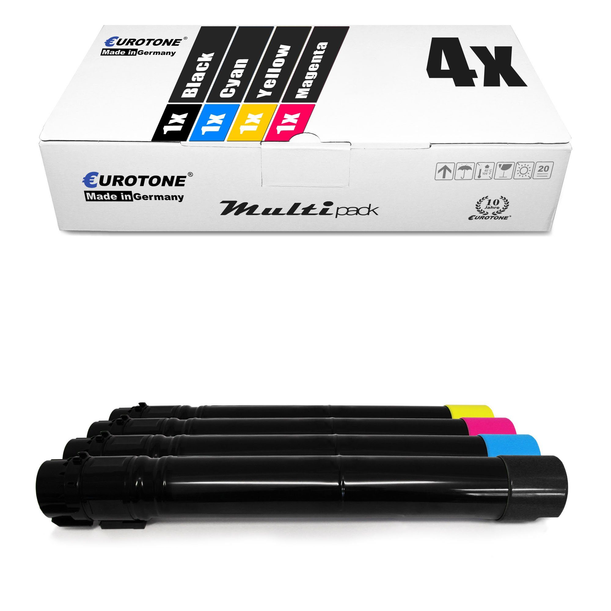 Eurotone Tonerkartusche Toner fr Xerox Phaser 7800 im 4er Set