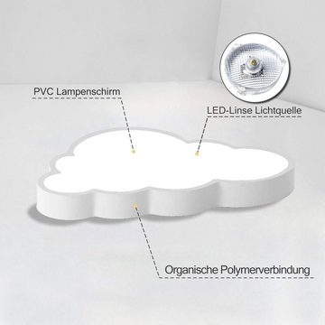 AUFUN Deckenleuchte 48W Wolken LED mit Fernbedienung, 48W