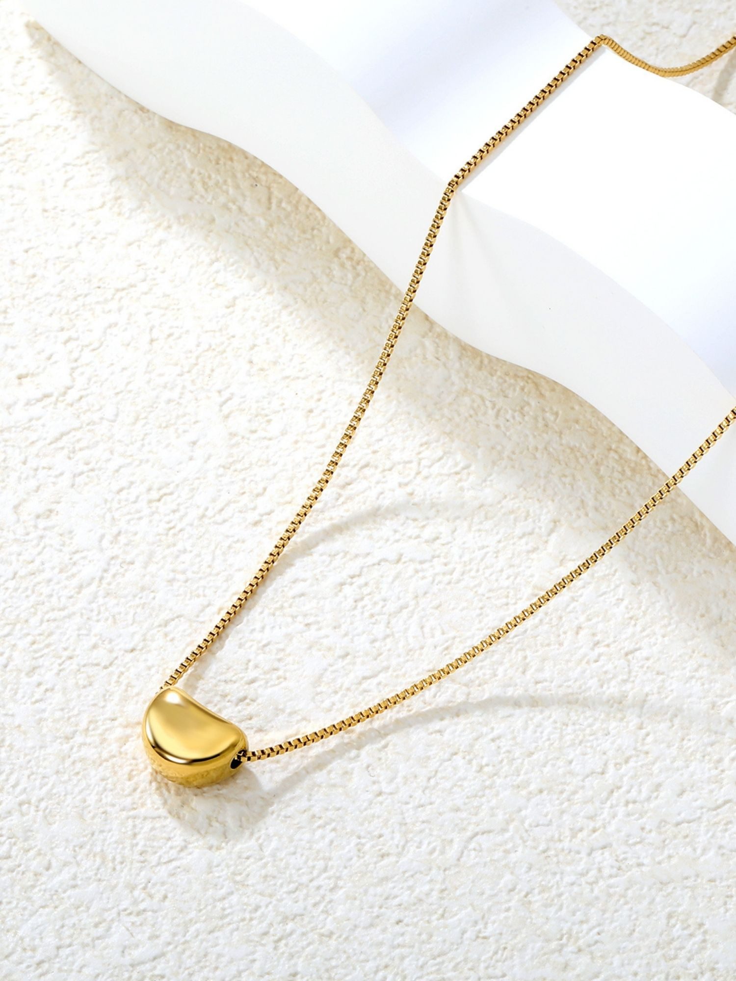 BS Schmuckdesign Kette mit Anhänger Halskette Damen feine Venezianerkette mit Anhänger 18K vergoldet (inkl. Geschenkbox), 18K vergoldet, hypoallergen & wasserfe – Bild 3 von 5