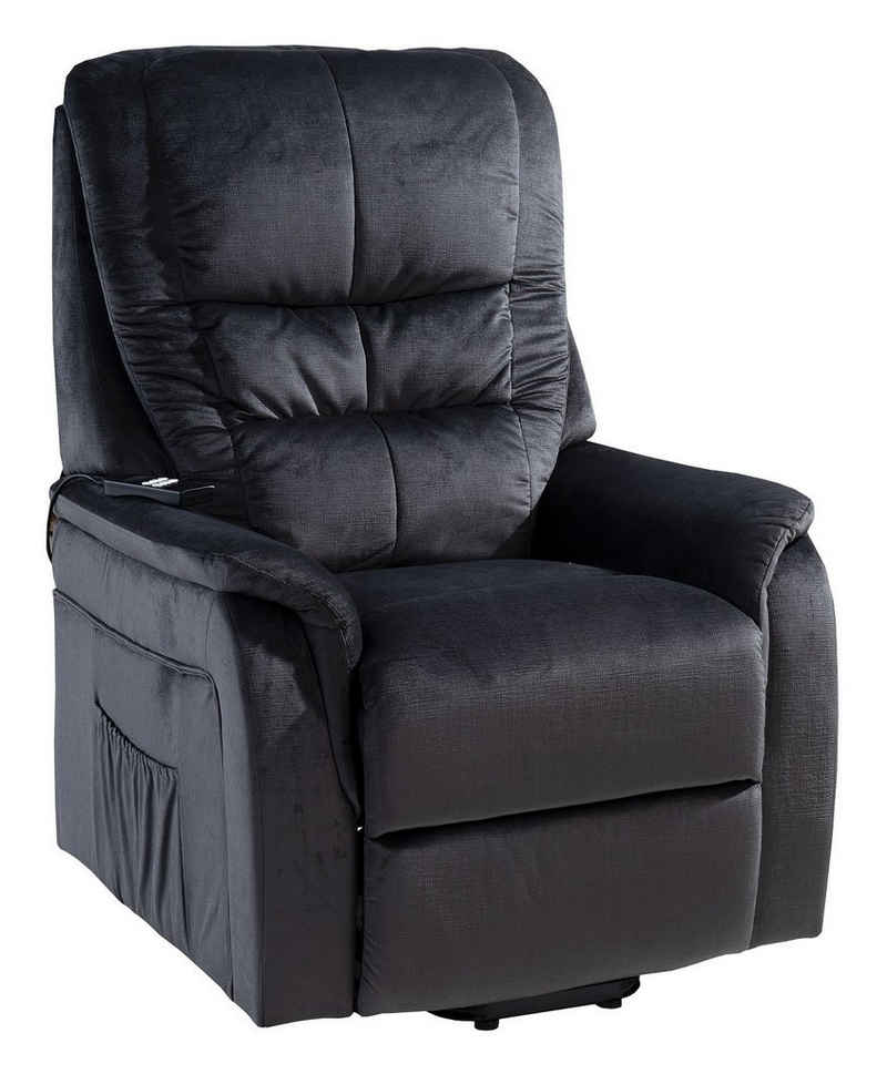 Femo Trade TV-Sessel FM-335L2, Anthrazit, Mikrofaserbezug, 2-motorig, (1 Sessel), elektrische Relaxfunktion & Aufstehhilfe, kabelgebundene Fernbedienung