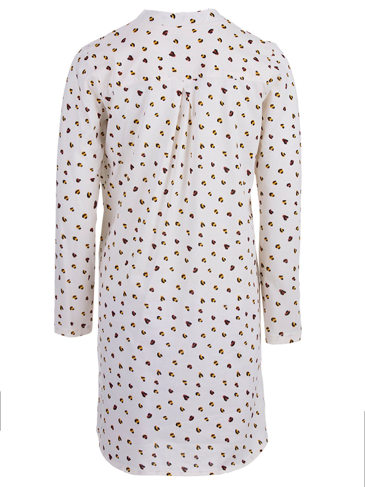 zeitlos Nachthemd Nachthemd Langarm - Leo Herz Stehkragen