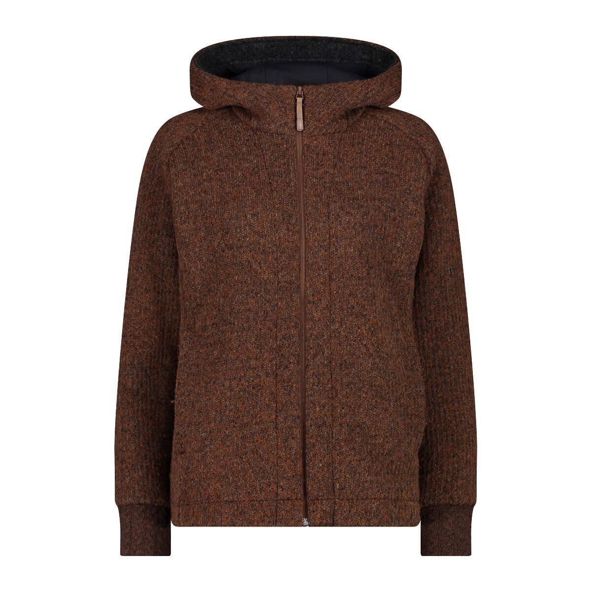 CMP Kapuzenstrickjacke Woman Jacket Fix Hood Diese urbane Jacke kombiniert traditionellen Wollstil mit moderner