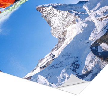 Posterlounge Wandfolie Editors Choice, Snowboarder vor Matterhorn, Fotografie