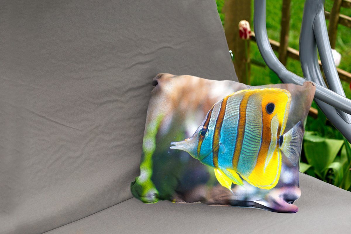 Makro, MuchoWow Polyester, - - Dekokissenbezug, Fisch Dekokissen Outdoor-Dekorationskissen, Wasser Kissenhülle