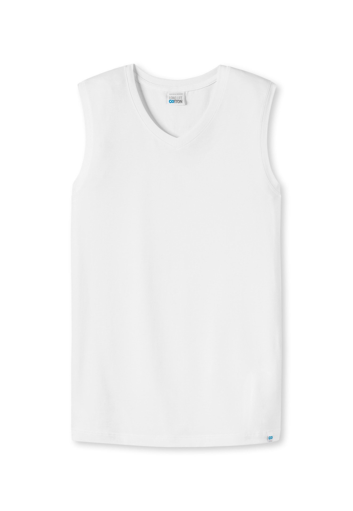 Schiesser Tanktop Long Life Cotton mit V-Ausschnitt, Cotton-Mix
