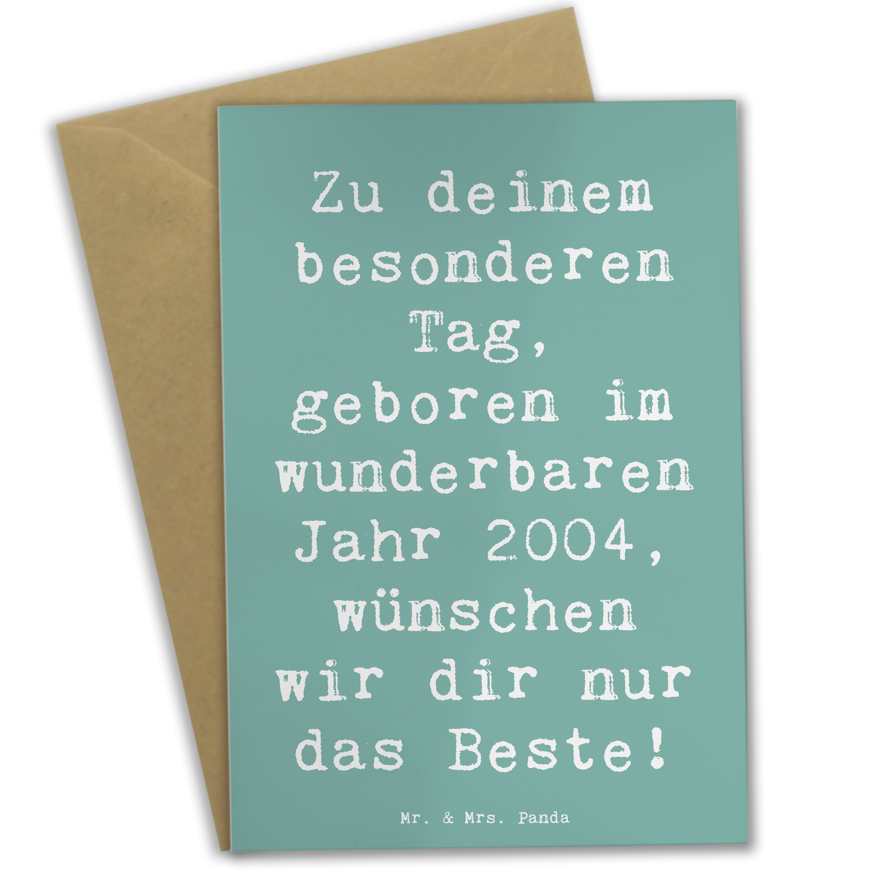 Grußkarte 2004 Geburtstag - Meeresbrise - Geschenk, geboren im Jahr 2004, Klapp