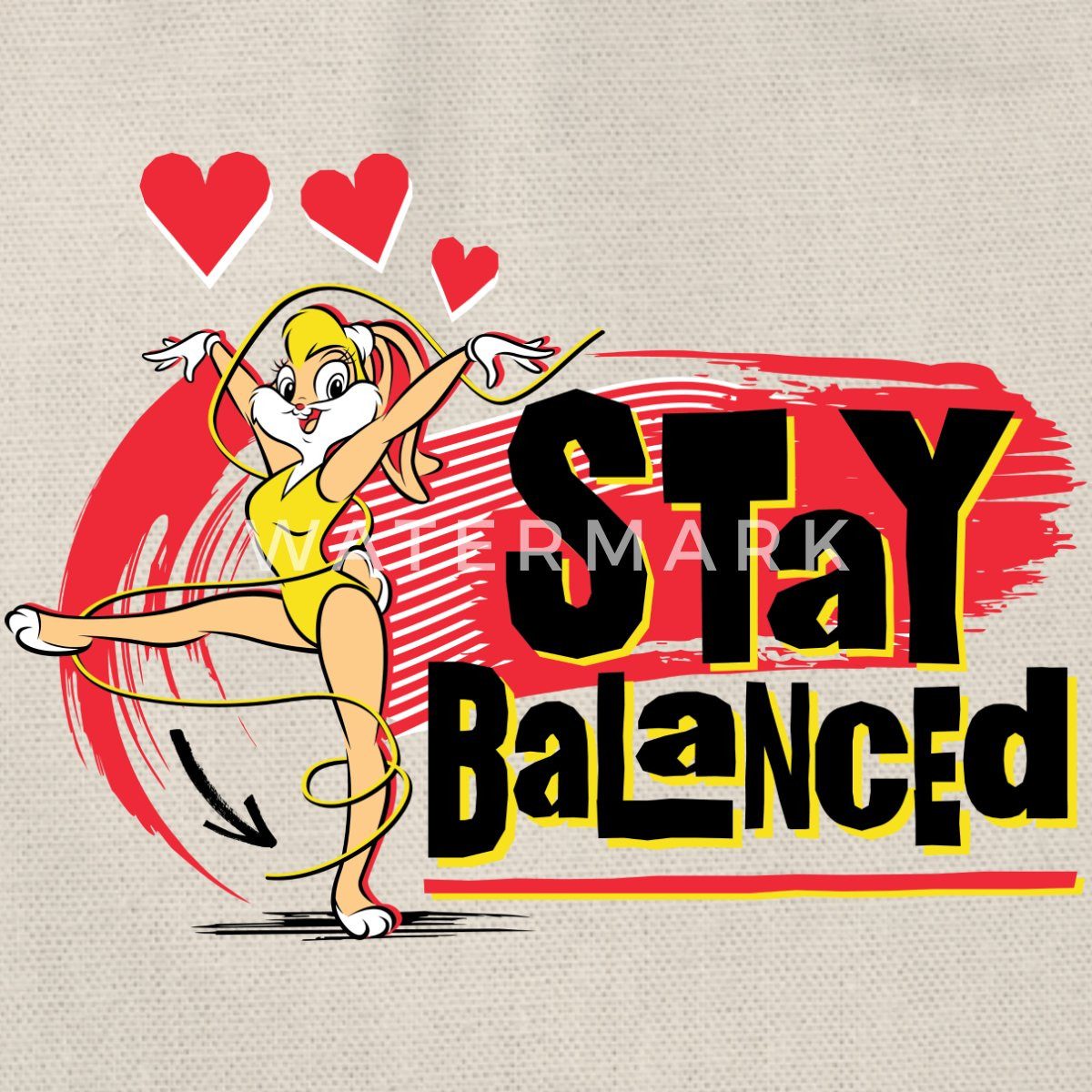 Spreadshirt Turnbeutel Looney Tunes Lola Bunny Stay Balanced Gymnastik Turnbeutel (1-tlg)