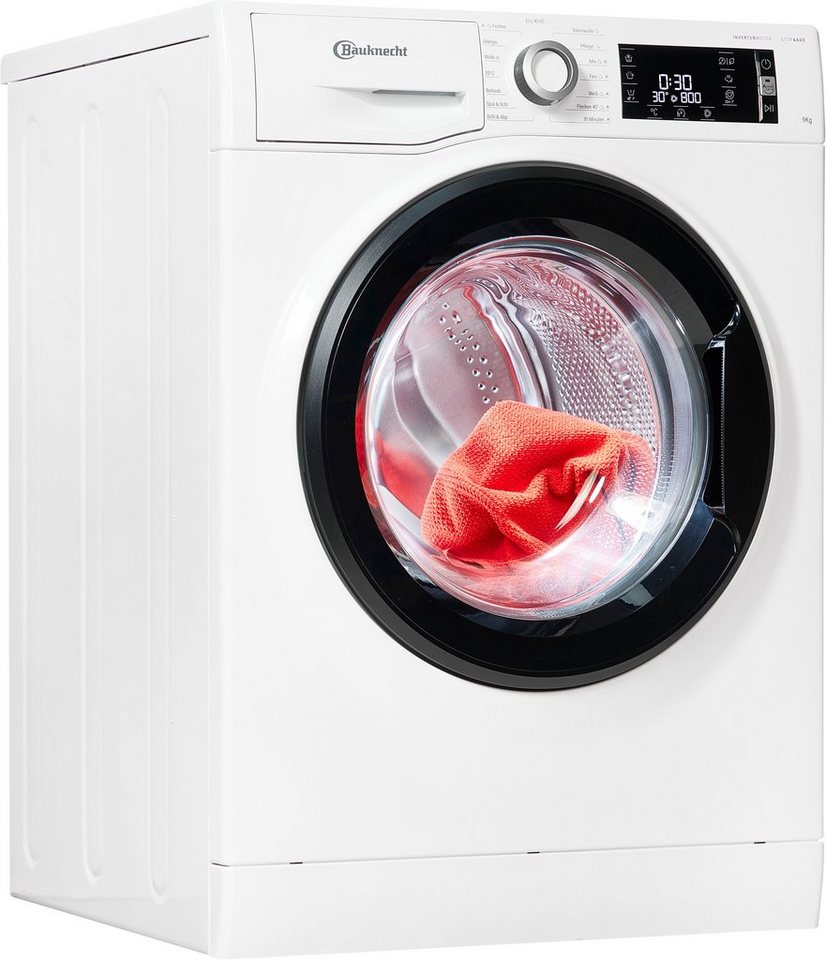 BAUKNECHT Waschmaschine WM Elite Turbo 916B, 9 kg, 1600 U/min, Steam  Hygiene mit Antivirus - entfernt bis zu 99,9% der Viren und Bakterien