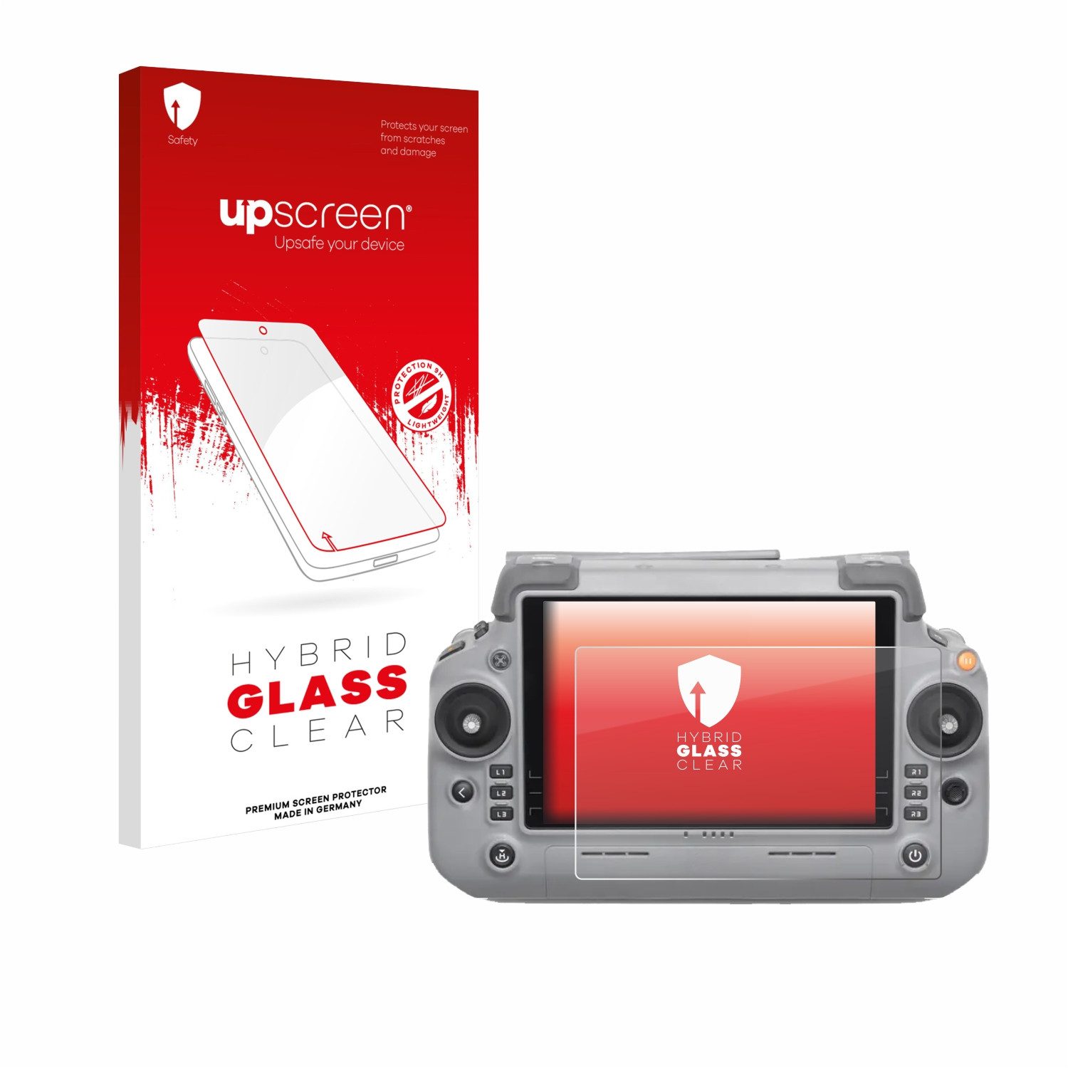 upscreen Displayschutzglas Folie für DJI RC Plus 2, Schutzfolie Glas Panzer Display Schutz klar