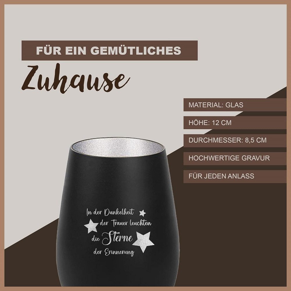 Der Porzellan-Laden Windlicht Windlicht In der Dunkelheit der Trauer leuchten die Sterne der Erinner