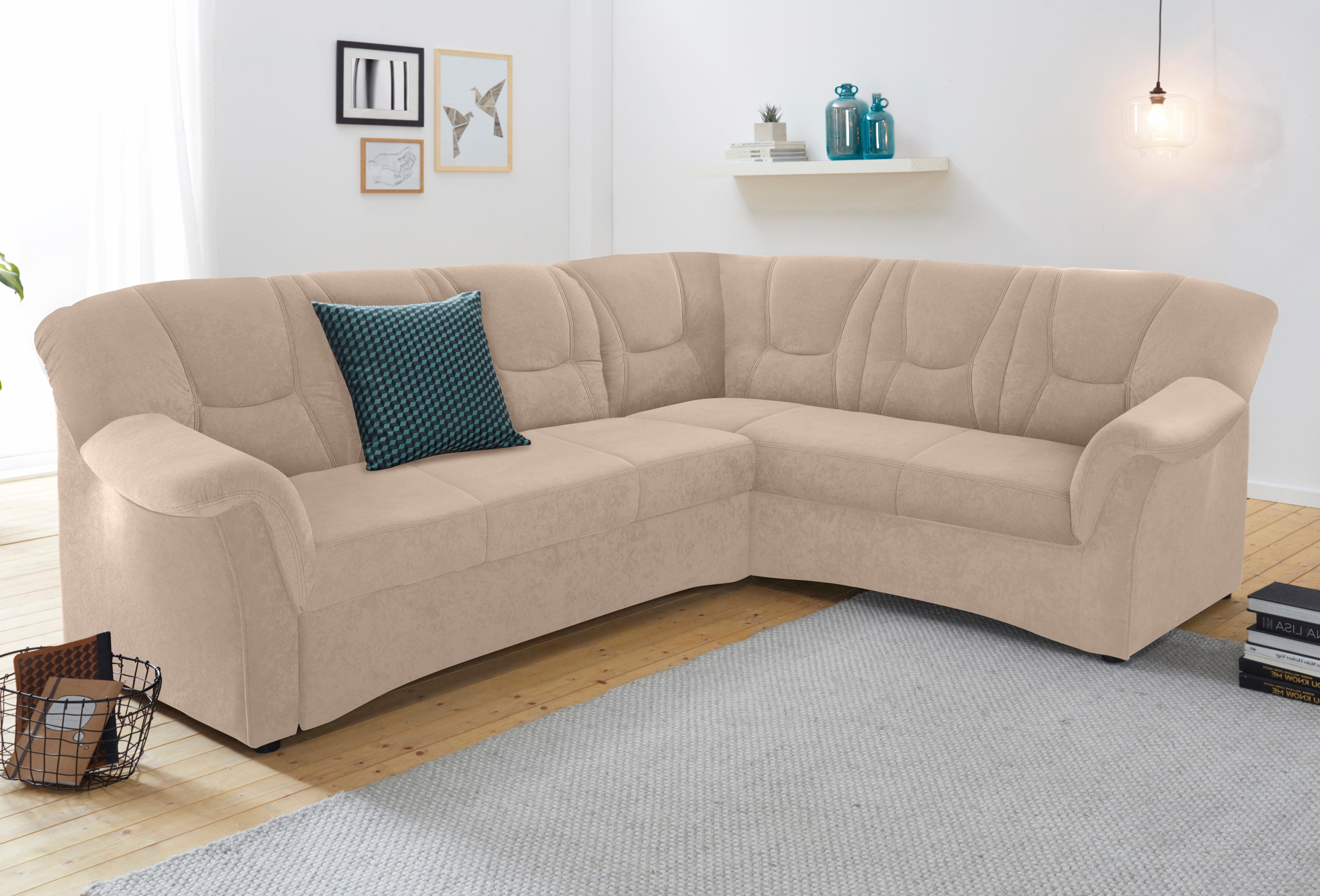 DOMO collection Ecksofa Sarafina zeitlos und komfortabel, optional mit Federkern, L-Form, wahlweise mit Bettfunktion