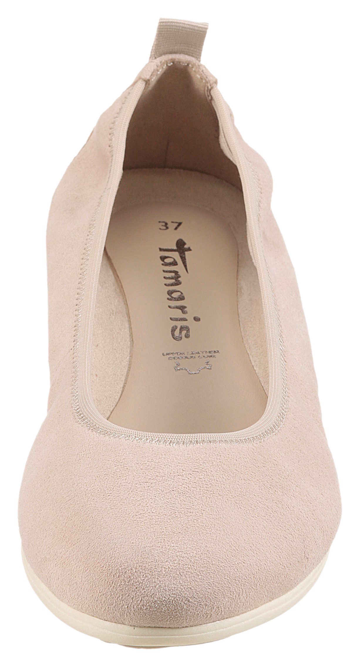 Tamaris Ballerina, Schlupfschuh, Bequemschuh mit komfortablem Elastikeinfass