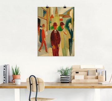 Artland Kunstdruck Helle Straße mit Leuten, Gruppen & Familien (1 St), als Leinwandbild, Wandaufkleber oder Poster in versch. Größen
