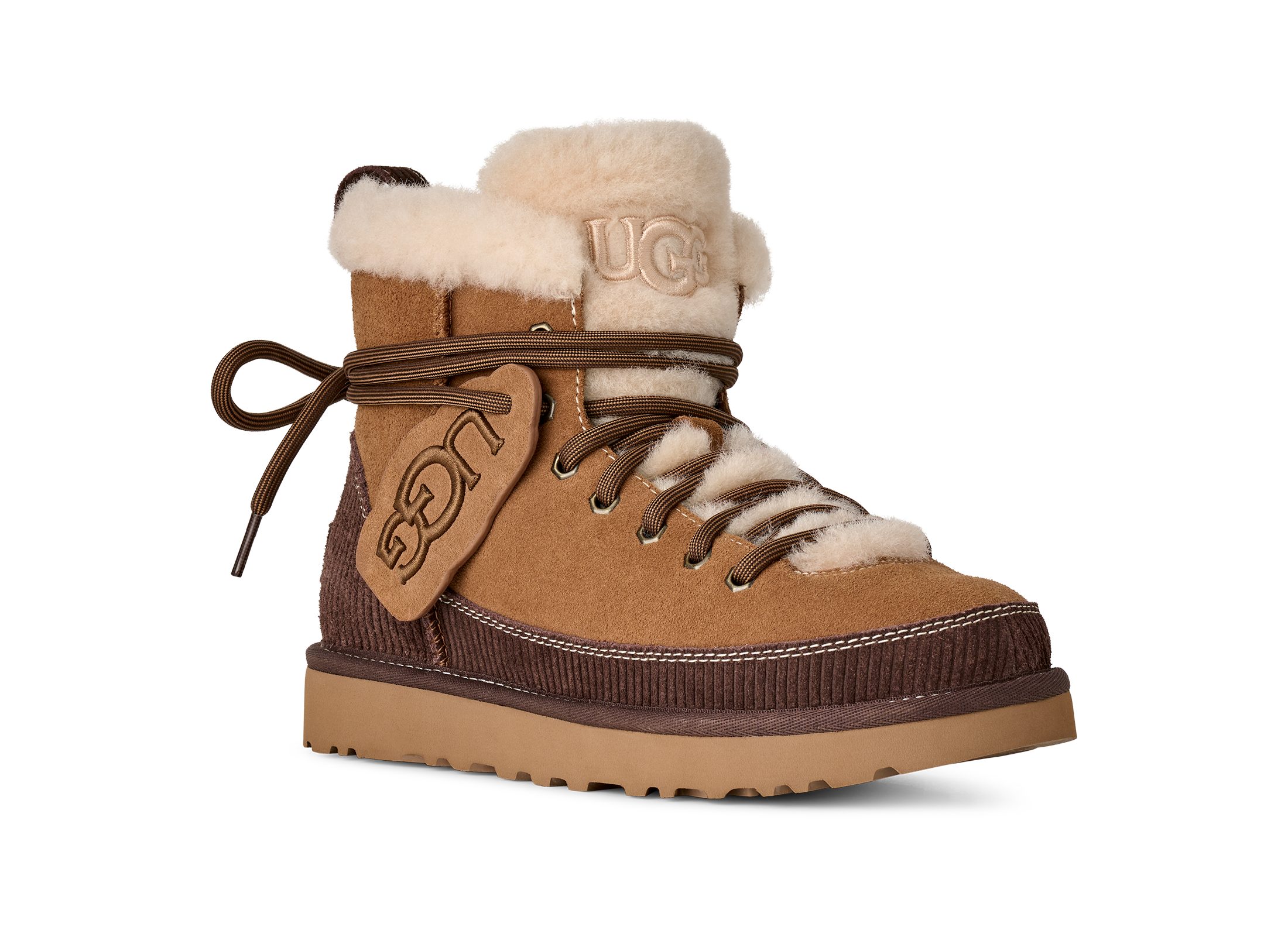 UGG Unisex, W CLASSIC HERITAGE LACE-UP Winterboots Plateau, Schnürboots mit schaftumwickelnden Schnürsenkeln