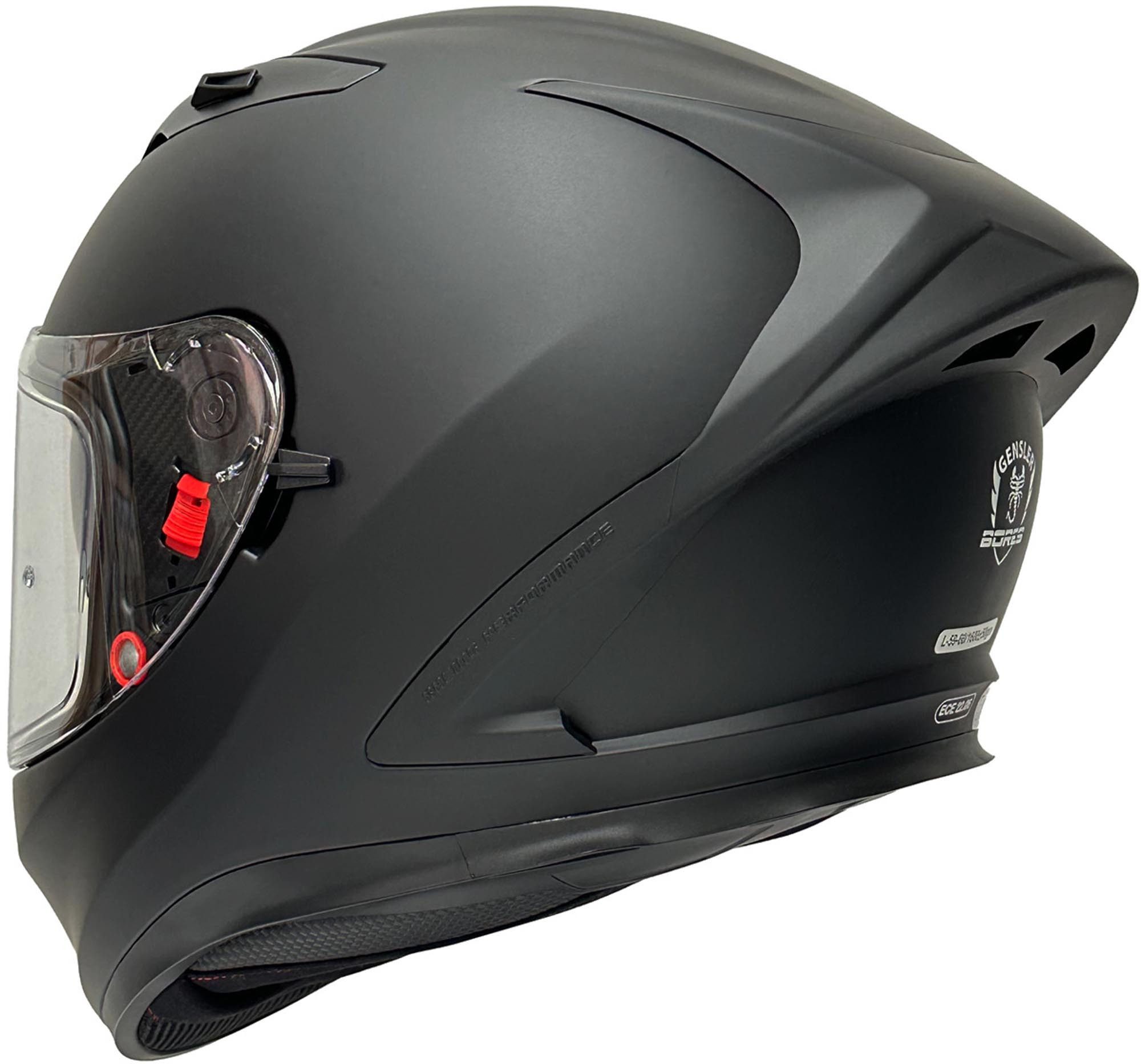 Bores Motorradhelm Gensler Street Helm, vorbereitet für Kommunikationssystem,integriertes Sonnenvisier