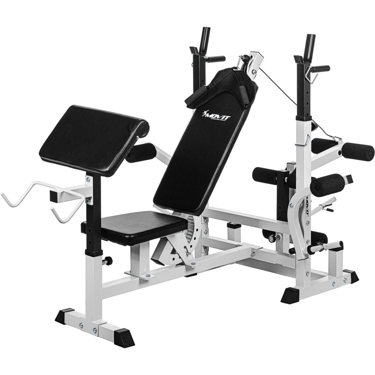 Kraftstation Hantelbank Trainingsbank Kraftstation mit Gewichten Ablage