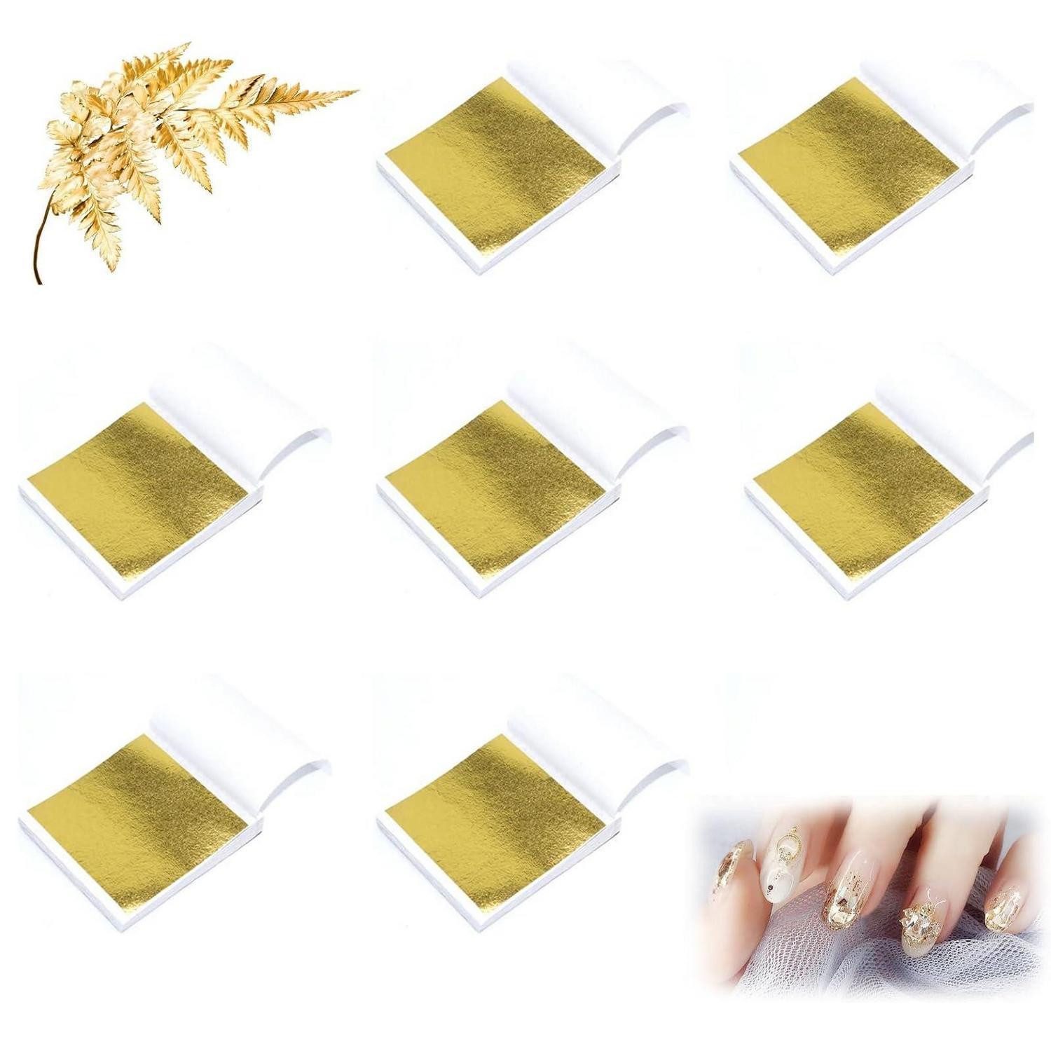 LuxusKollektion Bastelfilz Blattgold Imitation 100 Blatt Basteln Deko