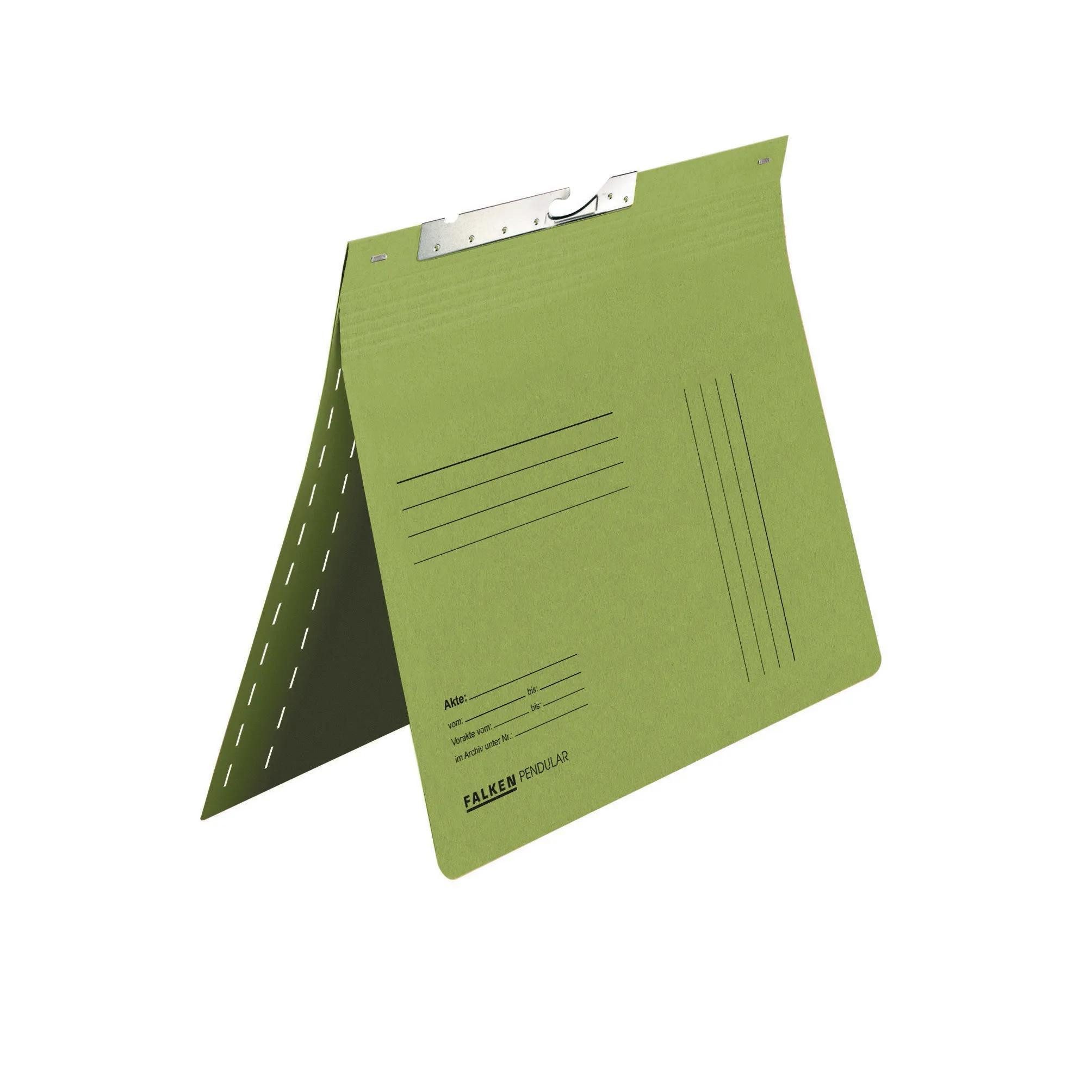 Organisationsmappe 25x Pendelhefter, A4, Zweifalz für kaufm. Behörde, Grün 15033842F