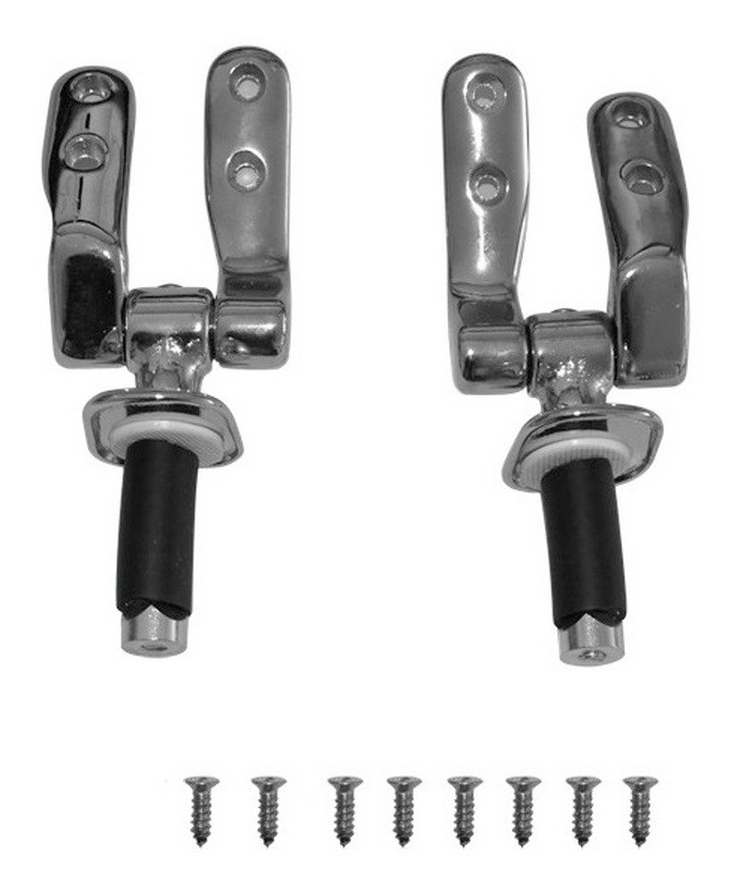 Duravit WC-Deckel-Scharnier, Scharnierpaar für Sitz - Chrom