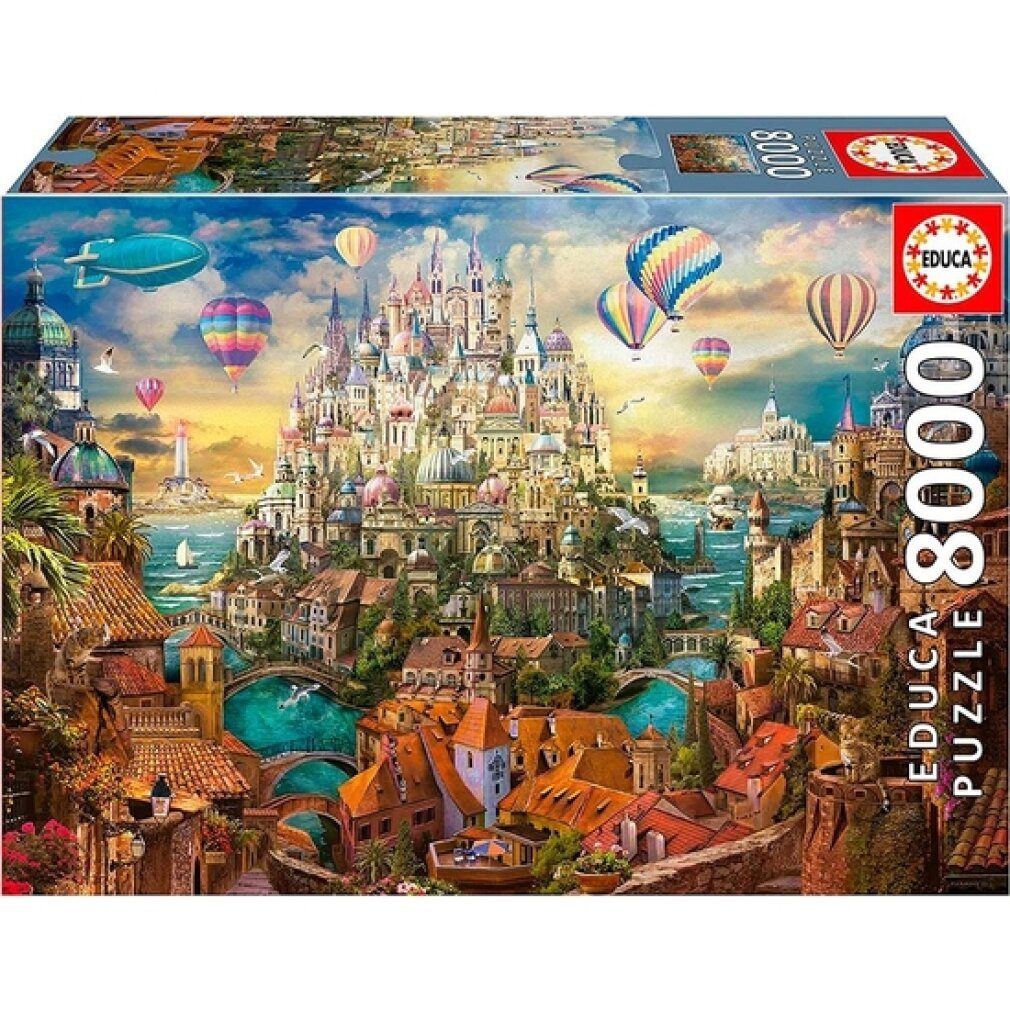 Educa Puzzle Puzzle Stadt der Träume 8000 Teile, Puzzleteile
