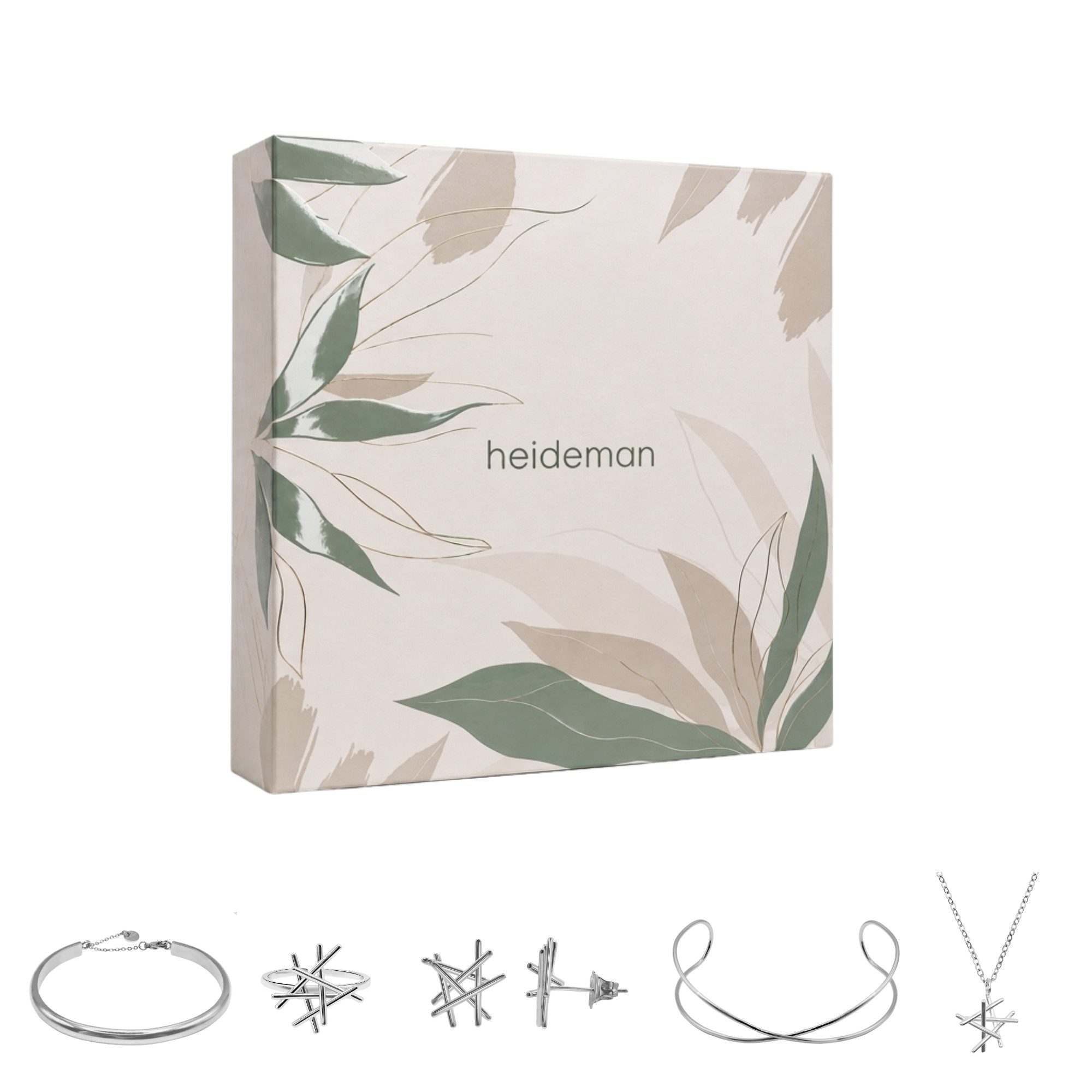 Heideman Schmuck-Adventskalender Summerbox Barcelona silberfarben, Schmuckset mehrteilig Schmuck für Frauen - 5 Schmuckstücke
