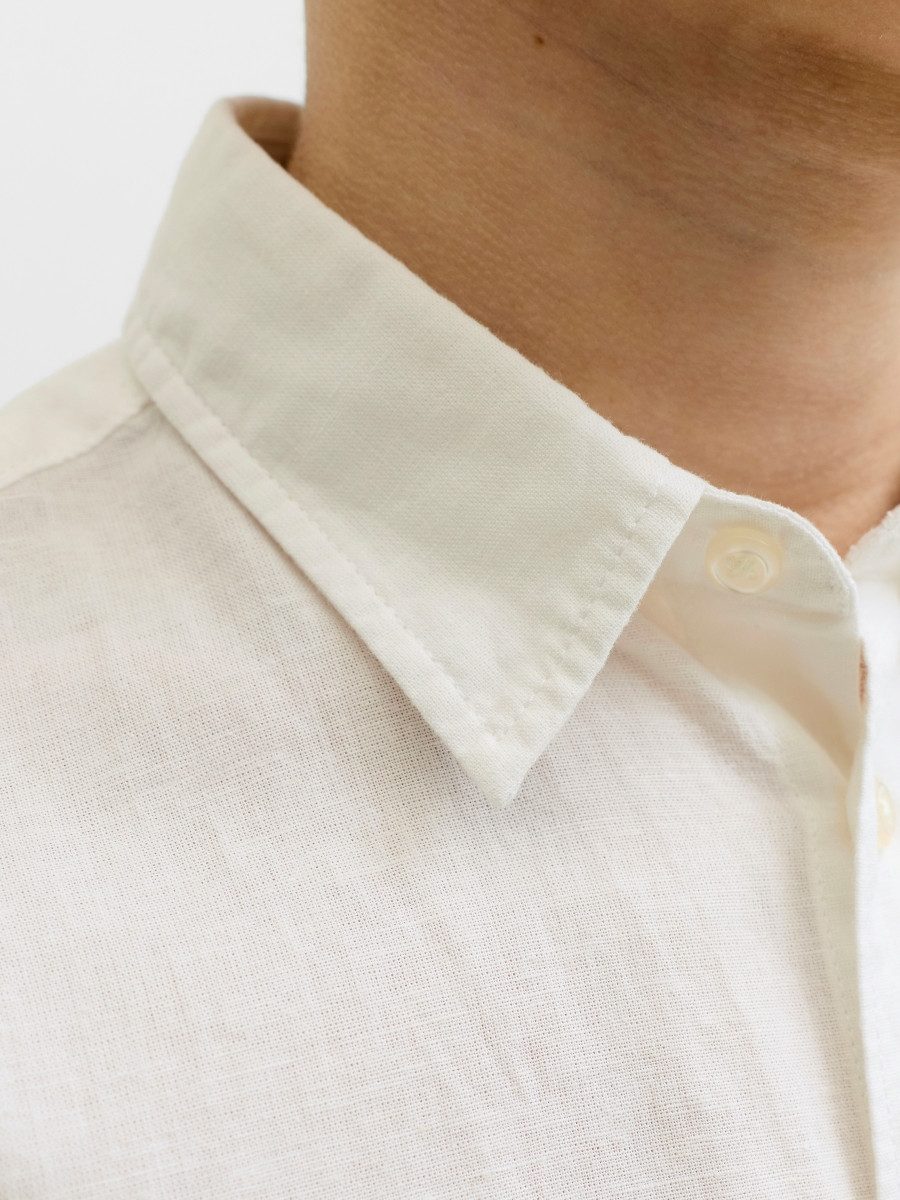 Jack & Jones Junior Kurzarmhemd JJEBREEZE LINEN BLEND (1-tlg) feine strukturierte Qualität – Bild 2 von 2