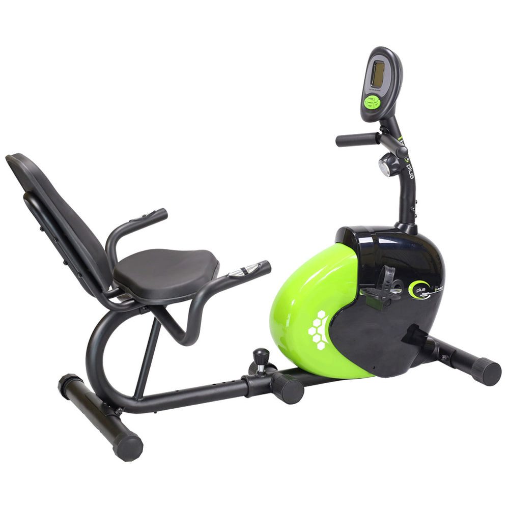 HMS Liege-Heimtrainer Liegeheimtrainer Heimtrainer Fitnessgerät (Spar-Set, 8 Widerstandsstufen), bequemer Sitzposition für gelenkschonendes Ausdauertraining