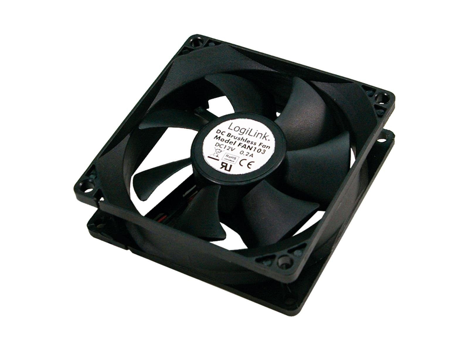Gehäuselüfter LOGILINK Lüfter 120*120*25mm LogiLink 31,3 dB schwarz m. Y-Kabel