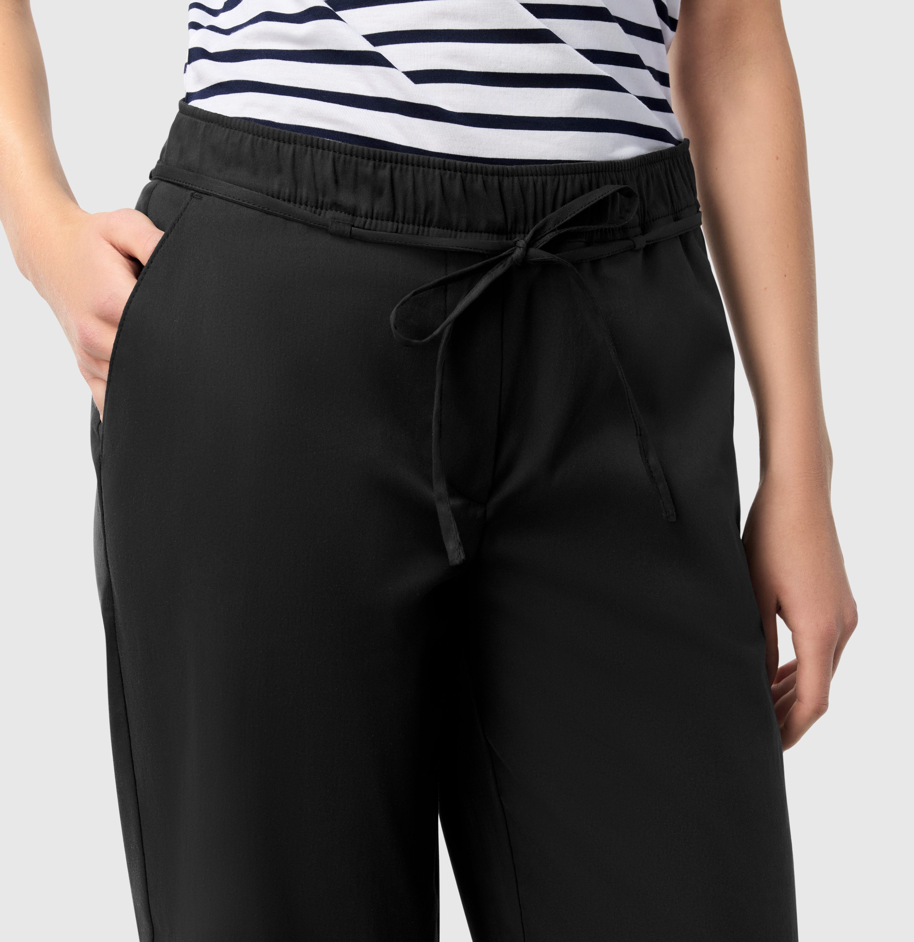 MAC 7/8-Hose CHIARA BELT cropped Wide Fit, mit geradem, weitem Bein – Bild 4 von 5