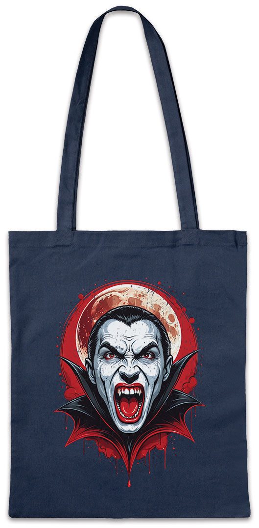 Beuteltasche Vampire Moon Stofftasche Vollmond Vampir Dracula Blood Vlad Full Blut