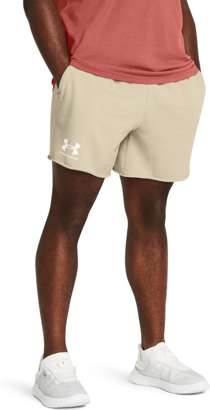 Under Armour® Sporthose UA RIVAL TERRY 6IN SHORT KHAKI BASE