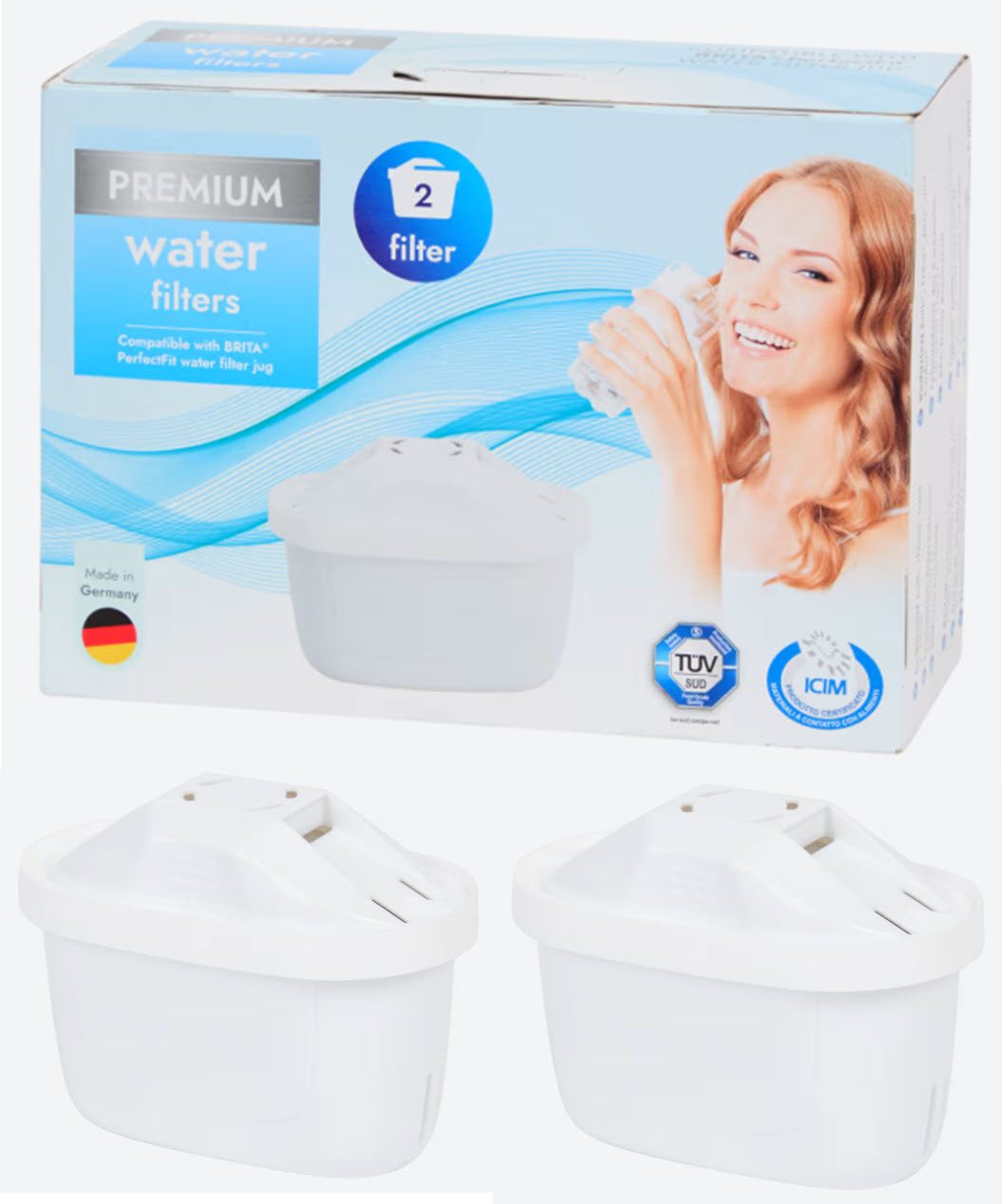 Spectrum Wasserfilter Filterkartuschen im 2er Pack – Kartuschen für alle BRITA Wasserfilter