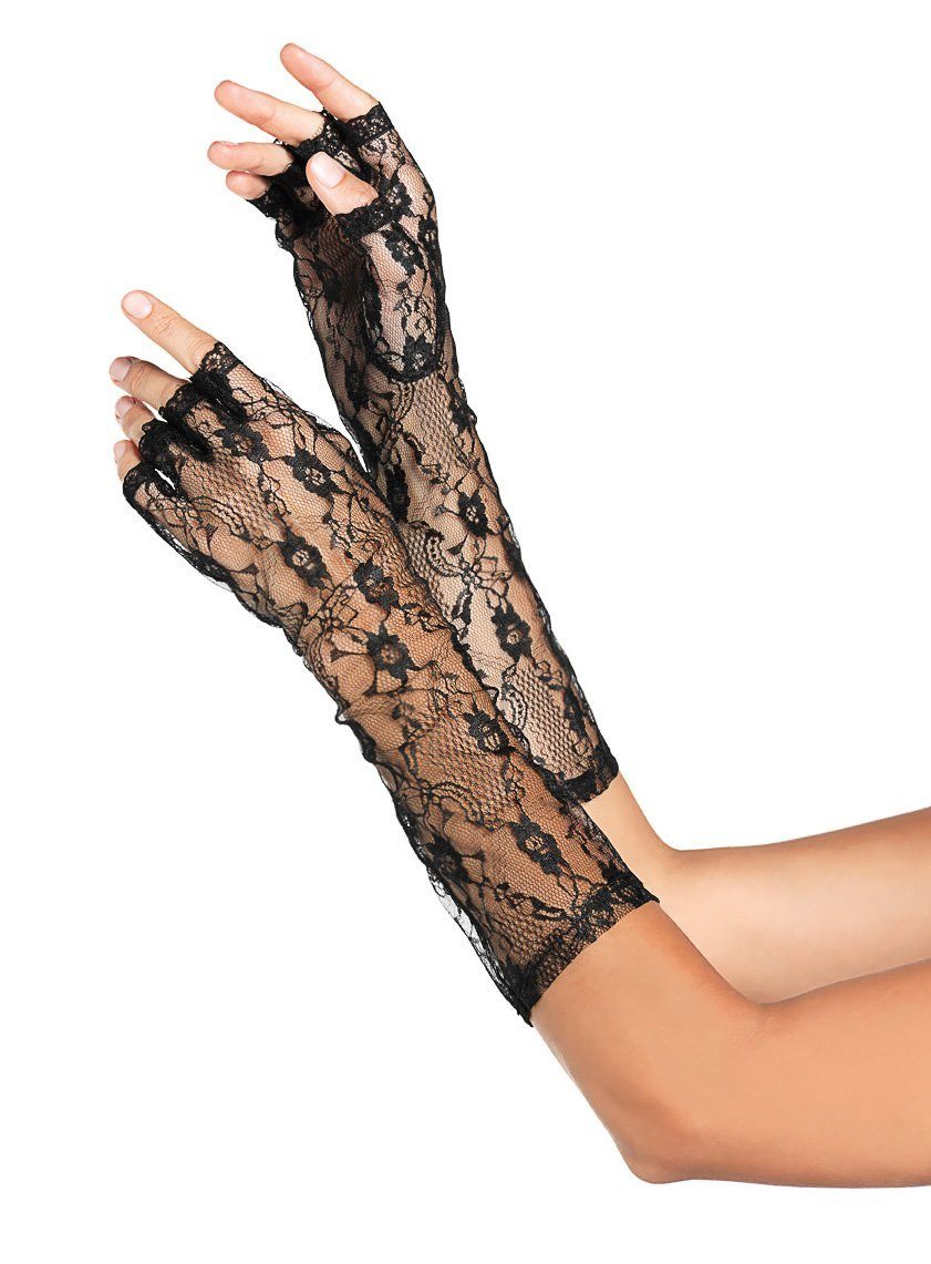 Leg Avenue Kostüm Armstulpen florale Spitze, Romantisch-verruchtes Accessoire für sexy Outfits & Kostümideen