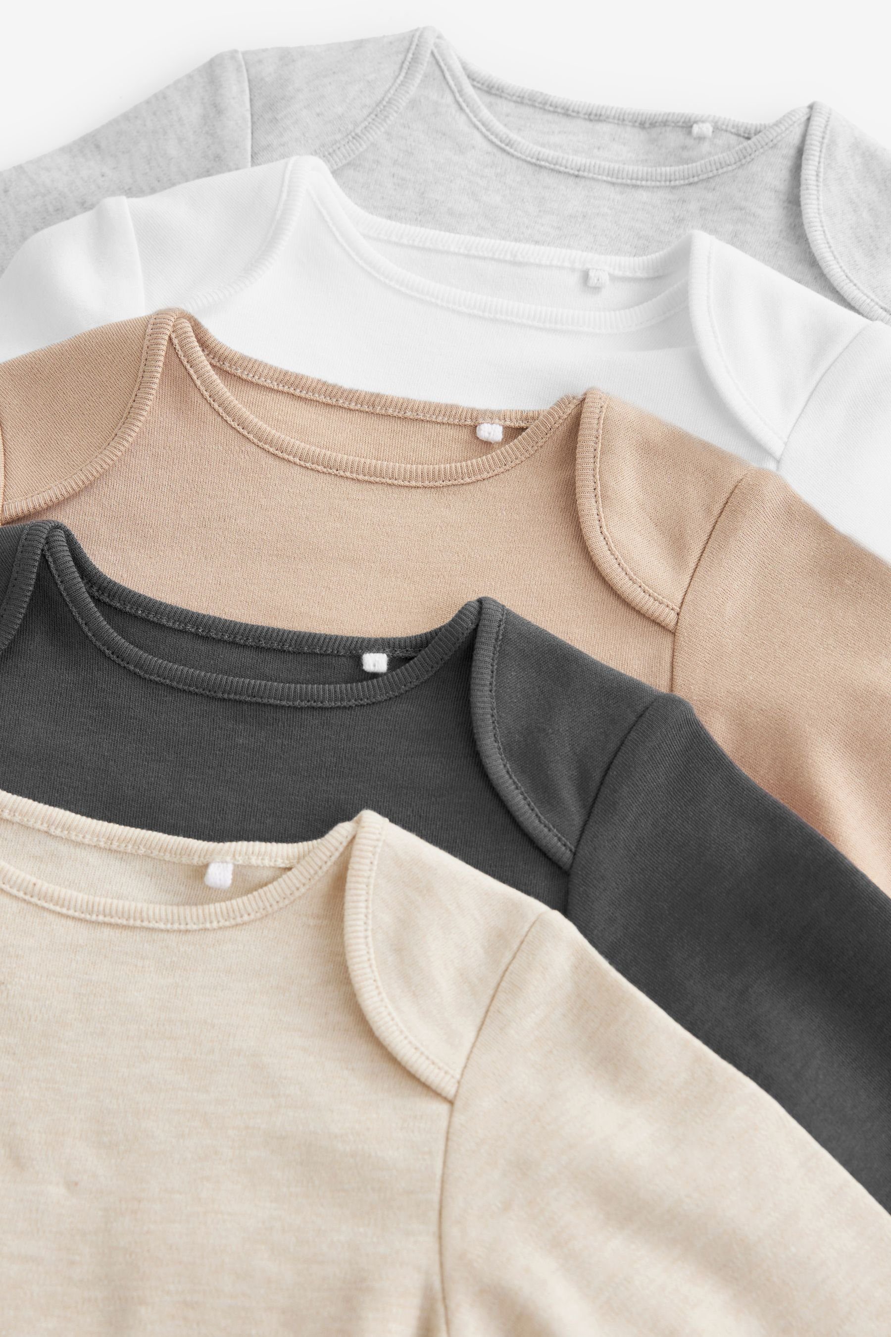 Next Langarmbody 5er-Pack Essential Baby-Bodysuits mit langem Arm (5-tlg)